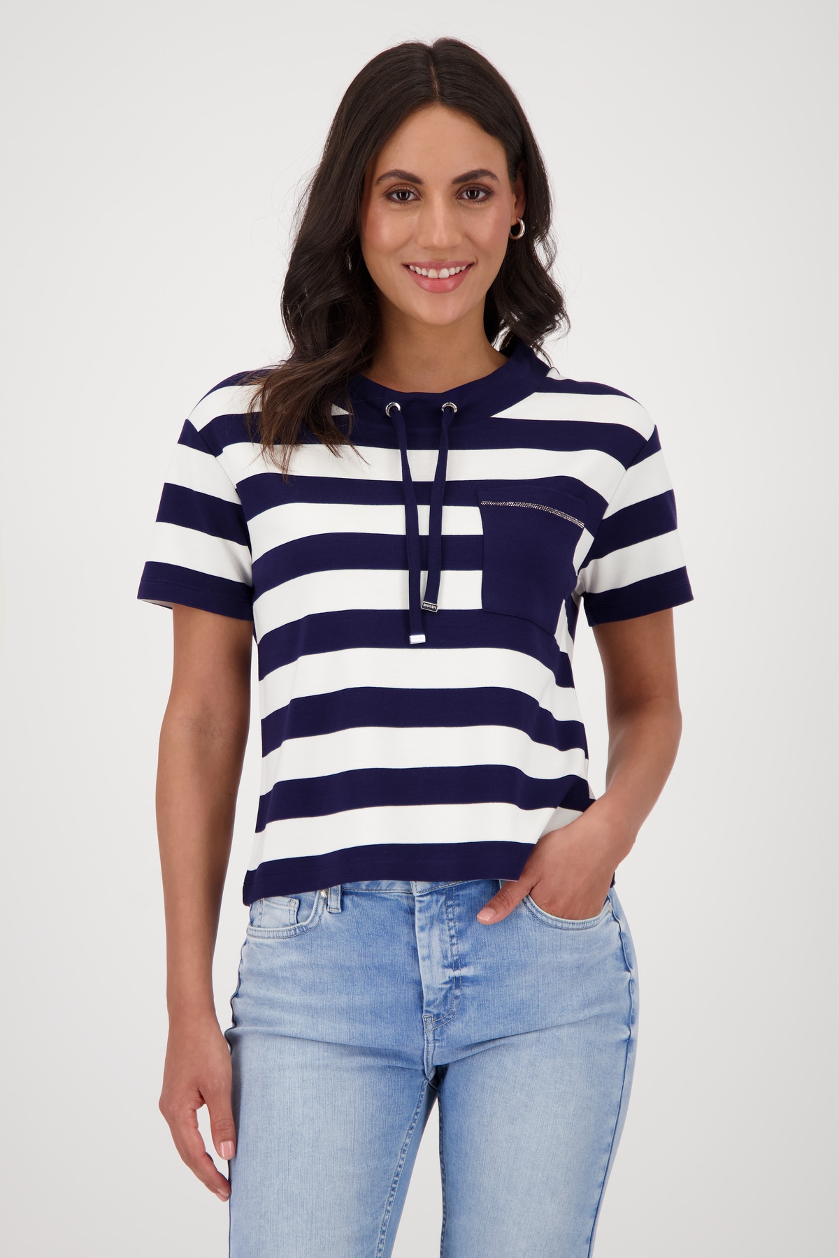 Monari Sweatshirt "SweatshirtK5Ringel", Mit Rundhalsausschnitt günstig online kaufen