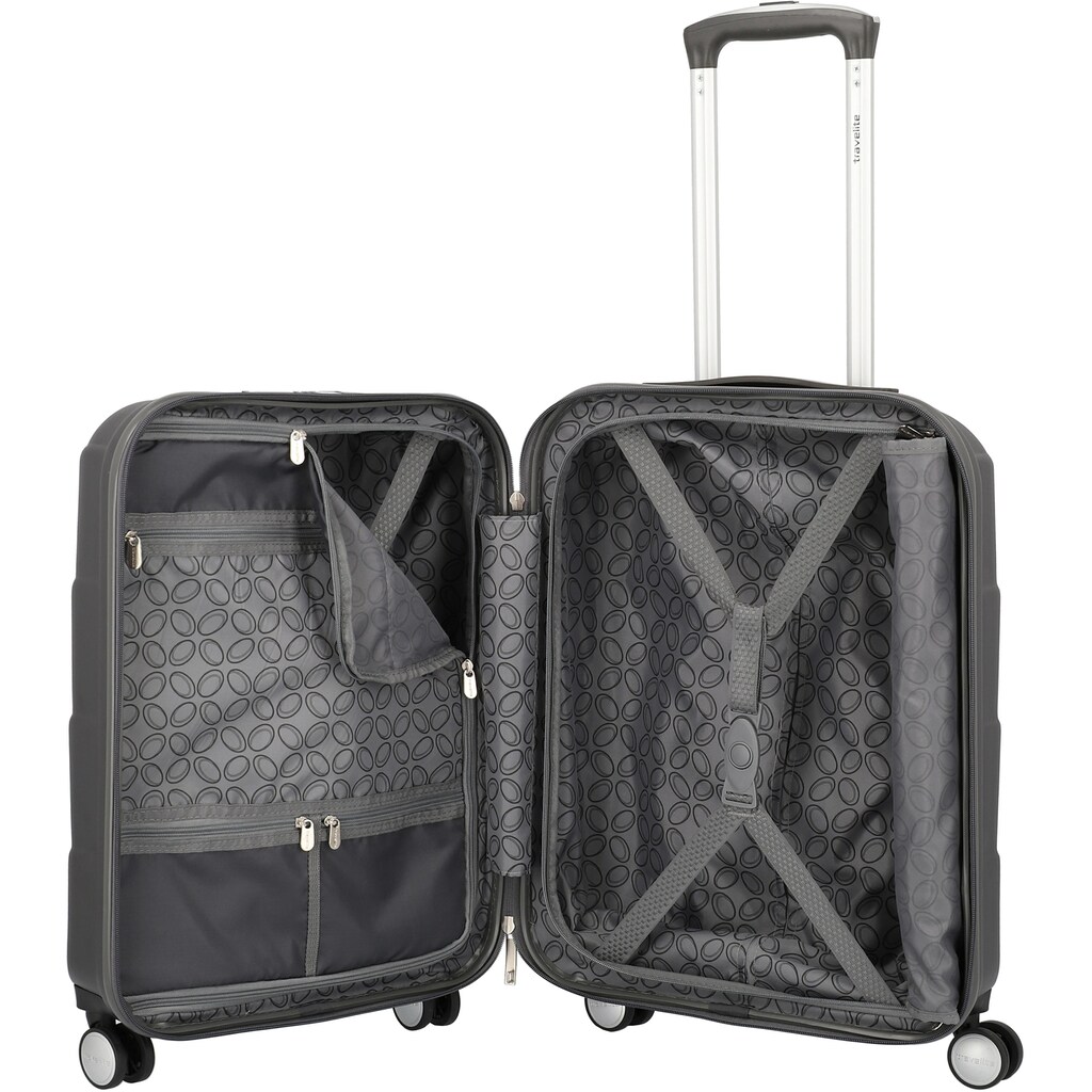 travelite Hartschalen-Trolley »Kalisto, 55 cm, anthrazit«, 4 Rollen