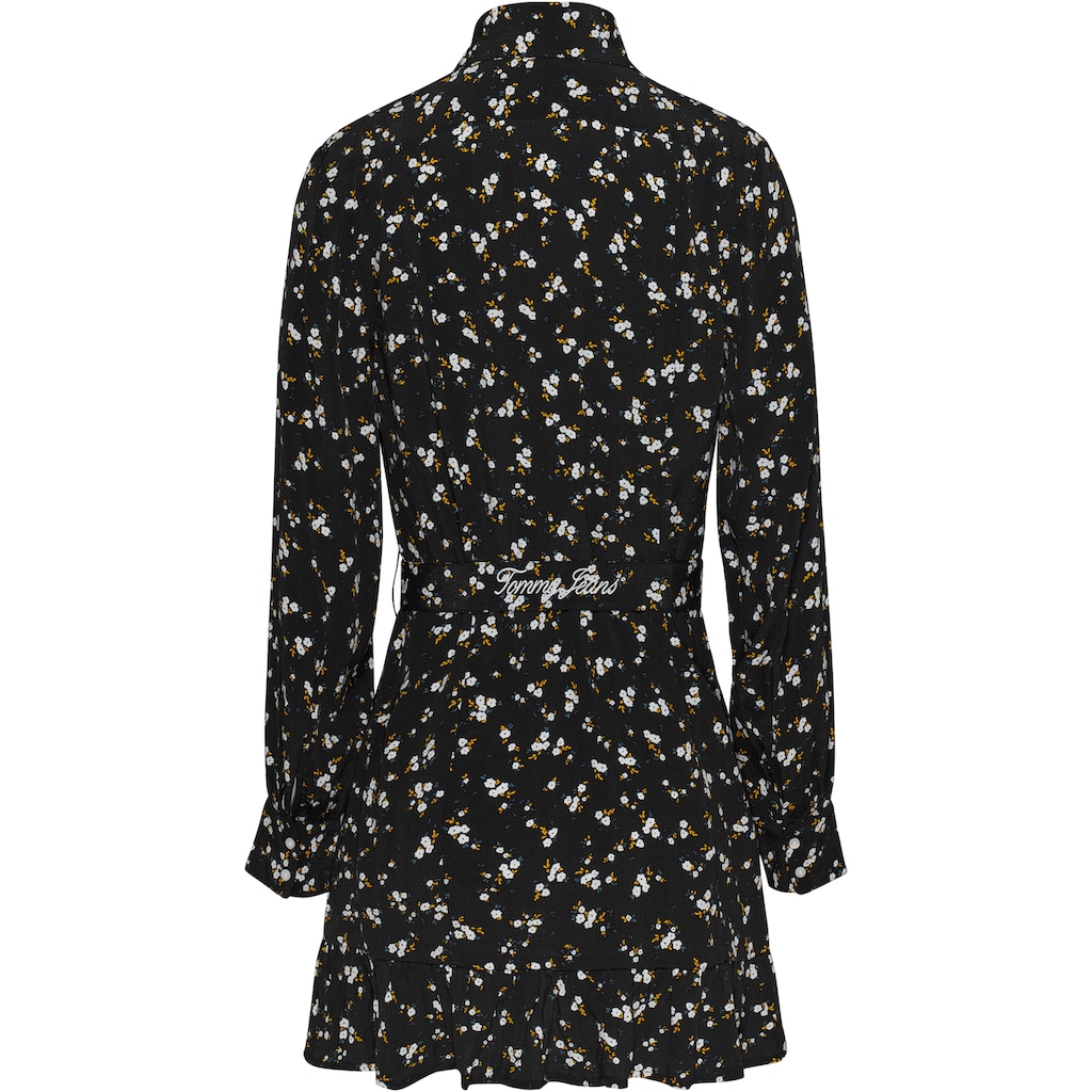 Tommy Jeans Shirtkleid »TJW MINI FLORAL BELTED DRESS EXT«, mit Tommy Jeans Logo Schriftzug