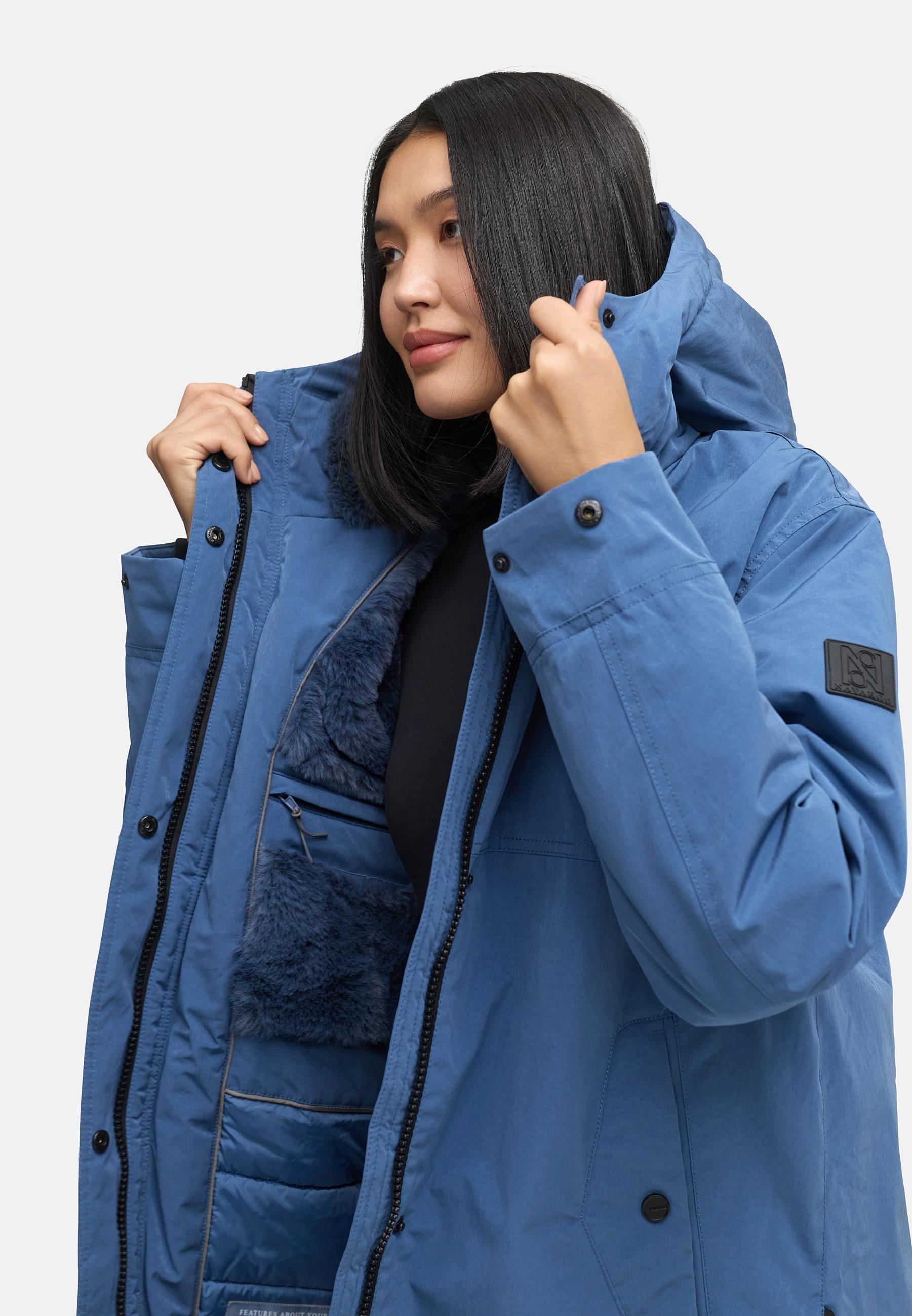 Navahoo Wintermantel »Hageltanz 14«, Warmer Damen Kurzmantel mit Kapuze