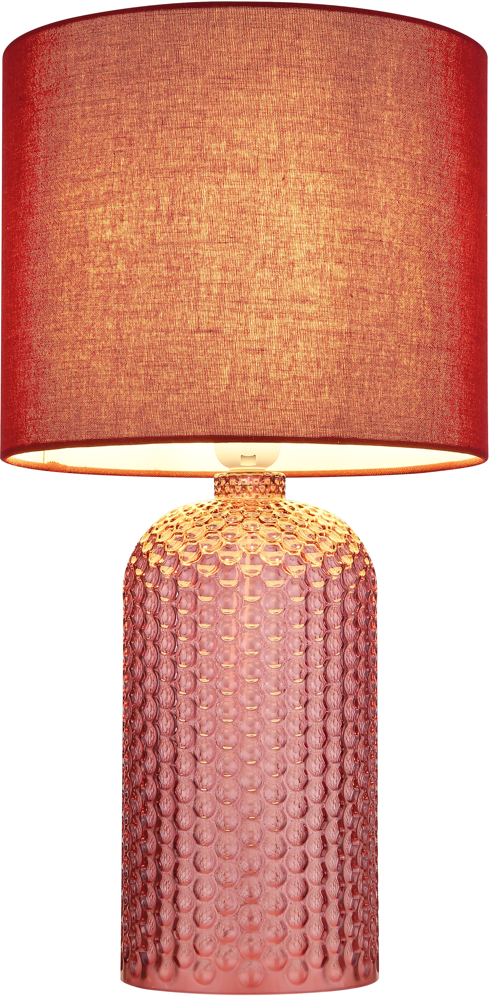 GLOBO LIGHTING Tischleuchte »SOFIA«, Leuchtmittel E27 | ohne Leuchtmittel, Tischlampe/rot/Wohnzimmer/Flur/Schlafzimmer