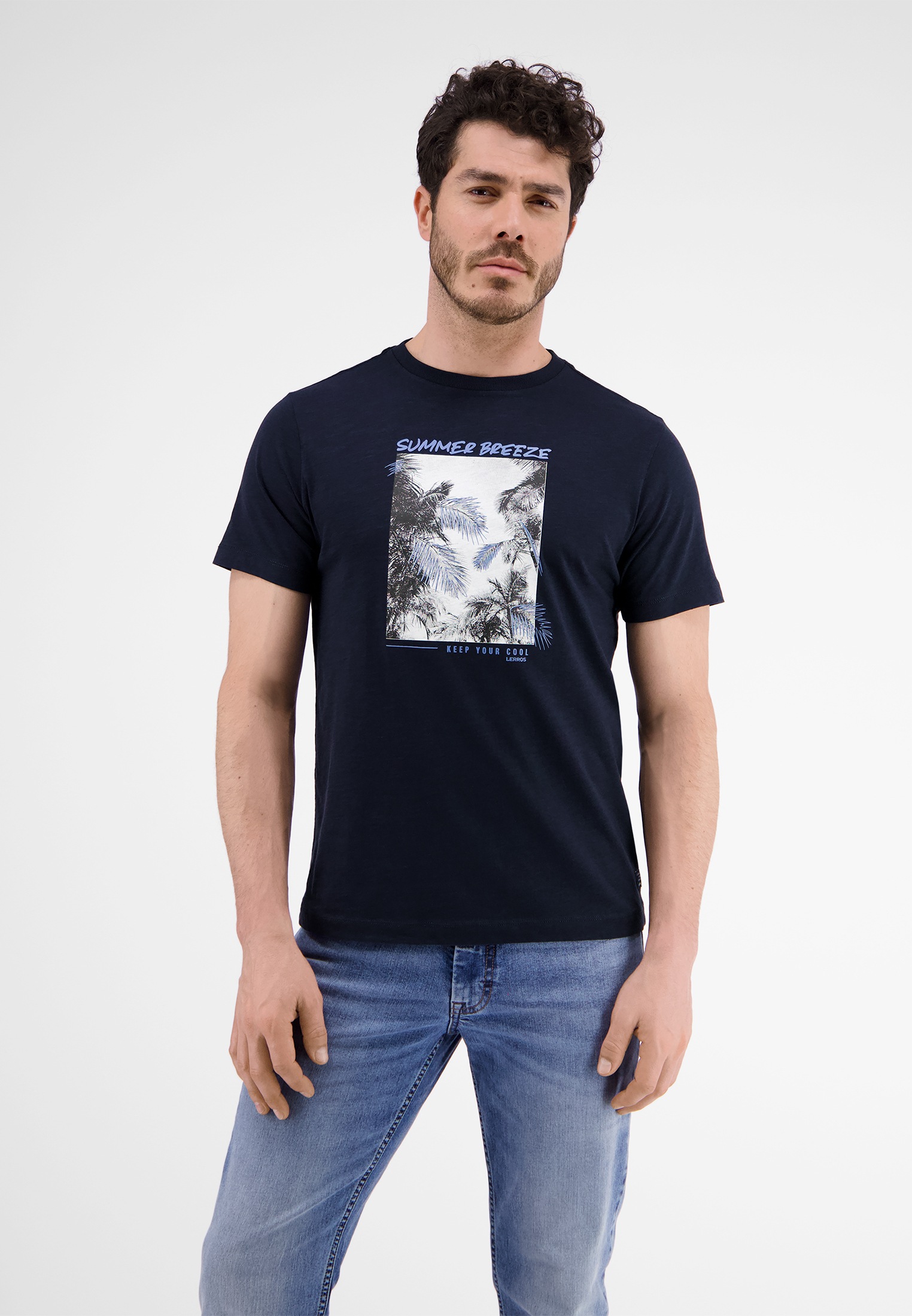 LERROS T-Shirt "LERROS T-Shirt mit Fotoprint"