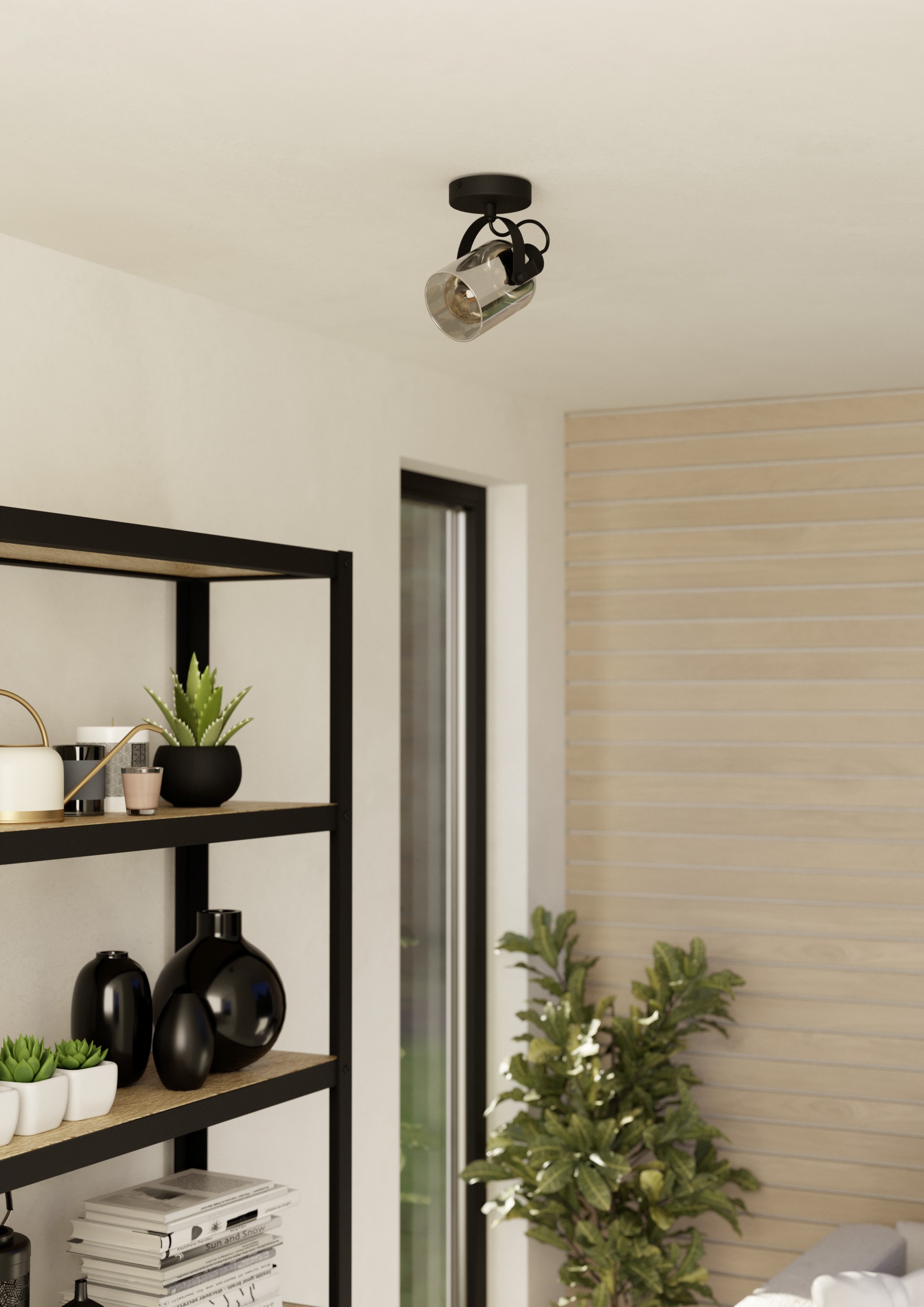 EGLO Deckenspot »BERREGAS Spotlampe - Stahl - E27 - 1X28W - IP20« E27 1 Stk. Wandleuchte, Wandspot, schwenkbar, Strahler, Ø11 cm