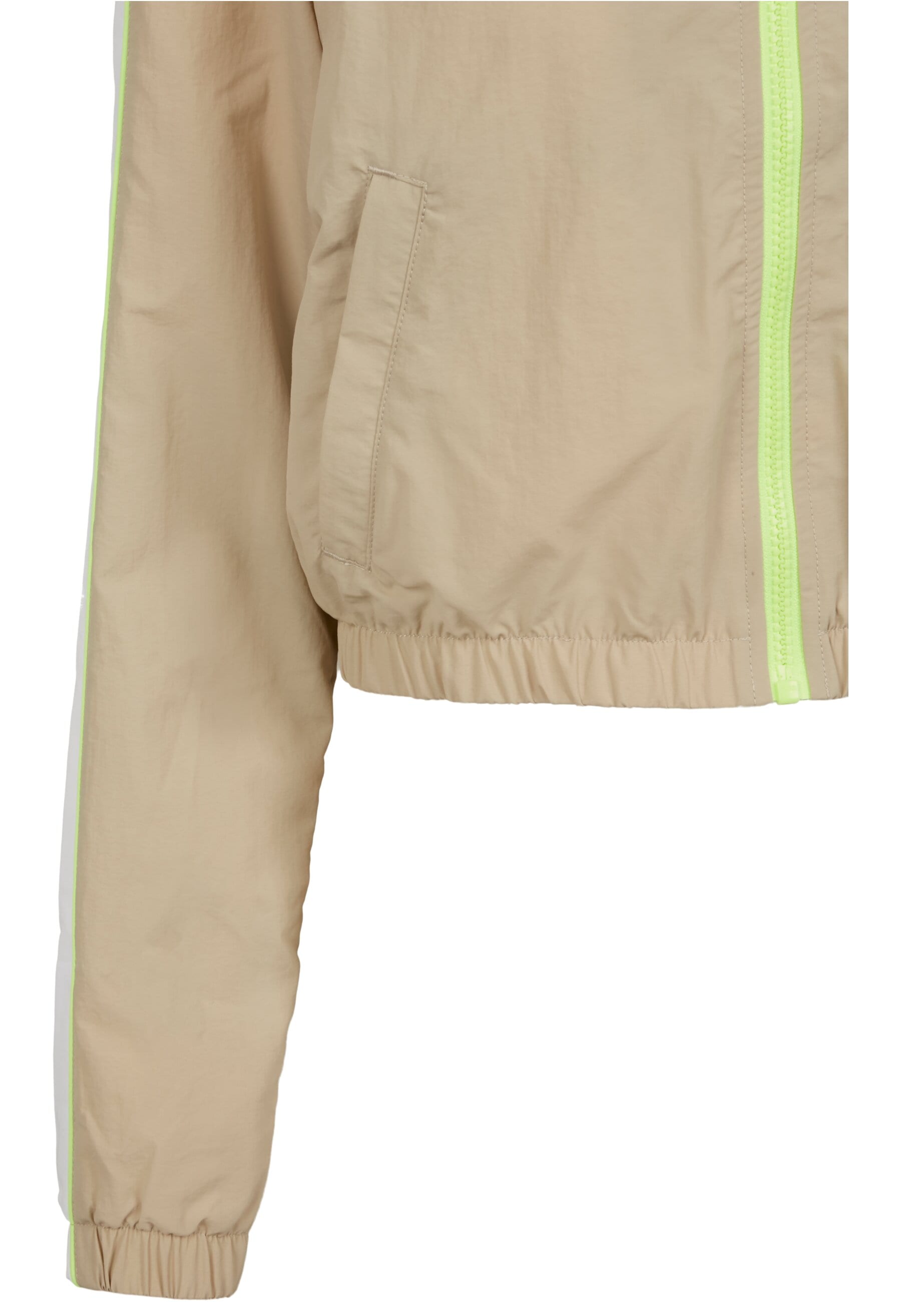 URBAN CLASSICS Allwetterjacke »Urban Classics Damen Ladies Short Piped Track Jacket«, (1 St.), ohne Kapuze