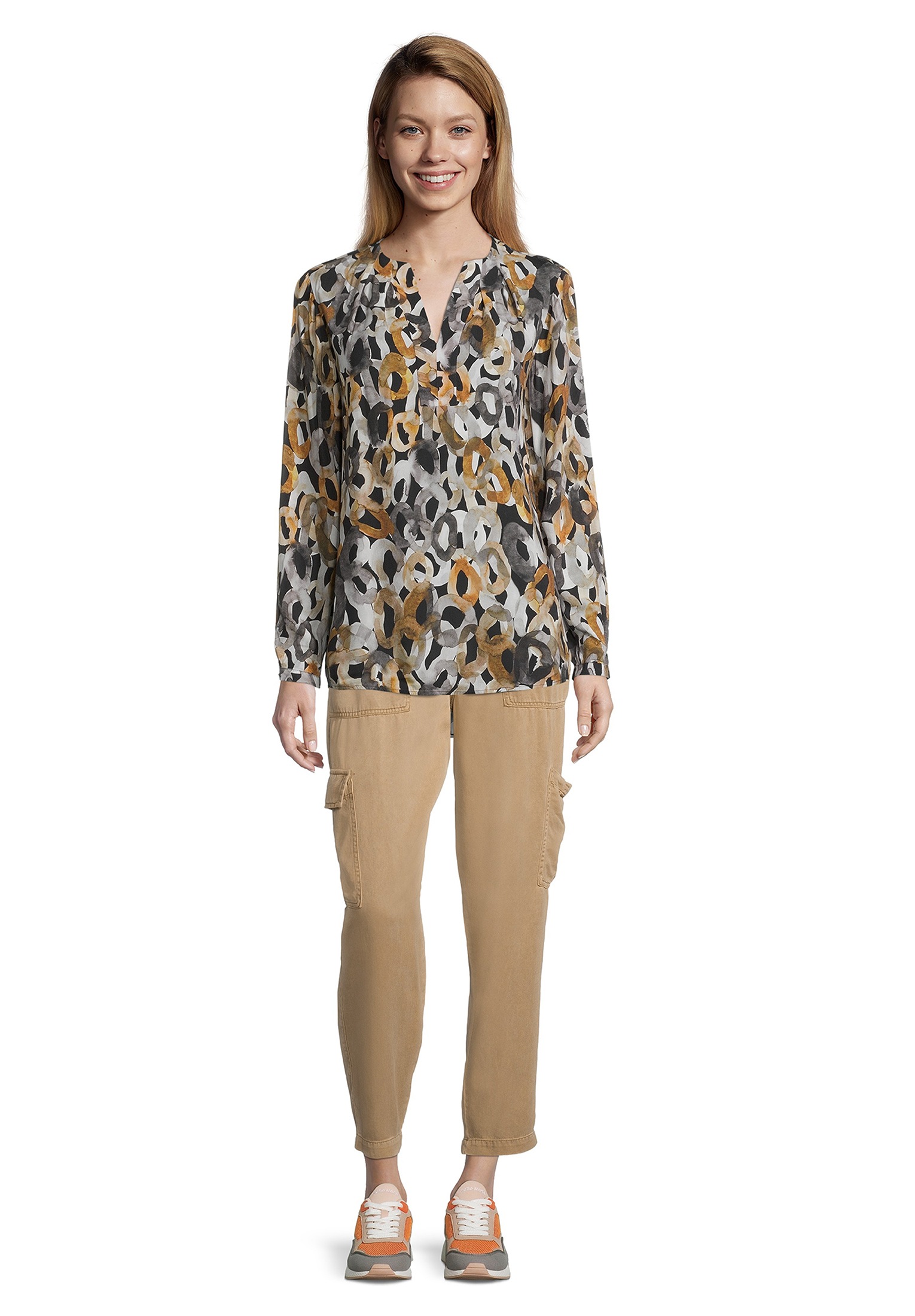 Klassische Bluse mit Muster