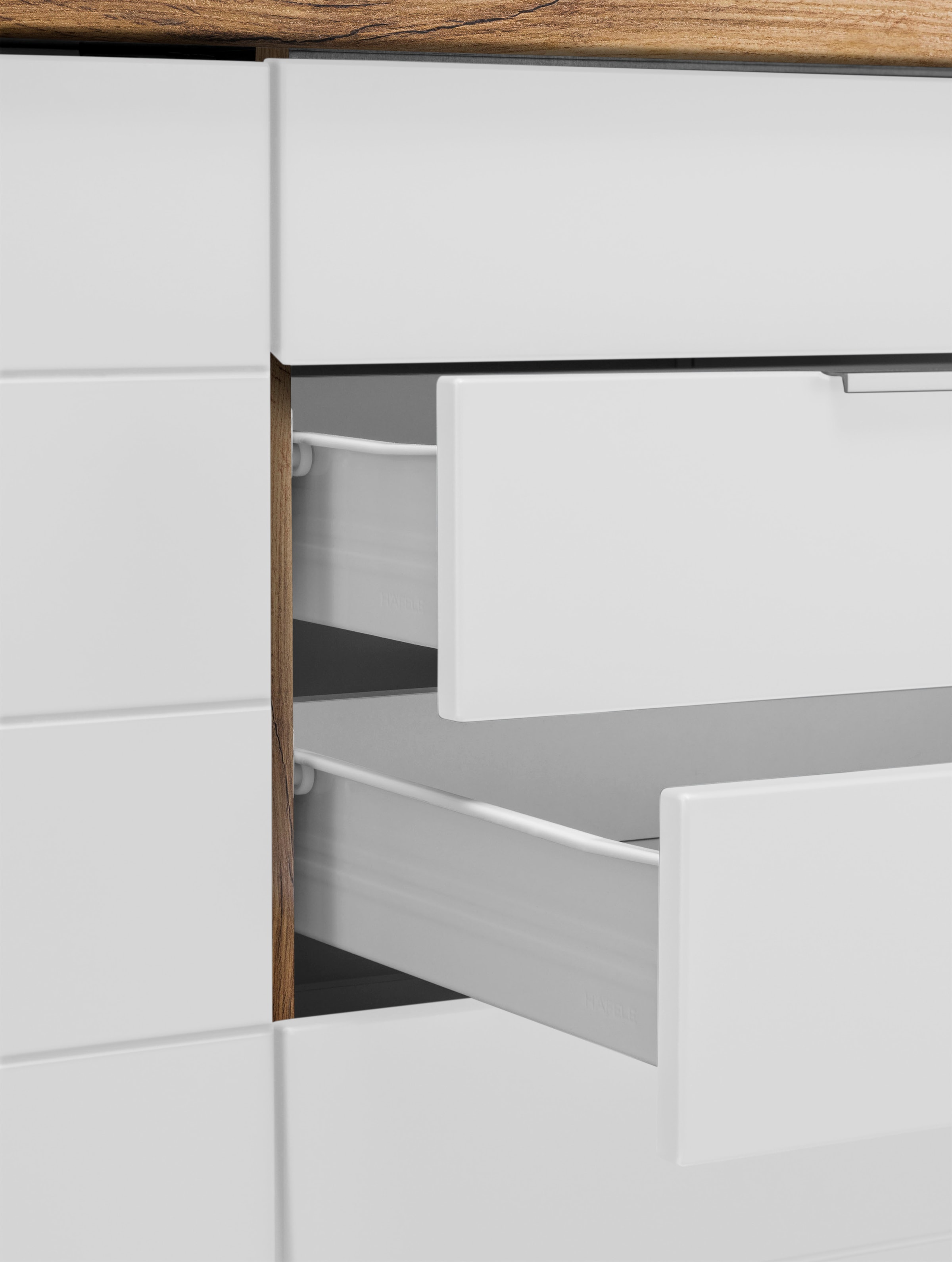 KOCHSTATION Küchenzeile »KS-Luhe« 300 cm breit, wahlweise mit oder ohne E-Geräten, gefräste MDF-Fronten