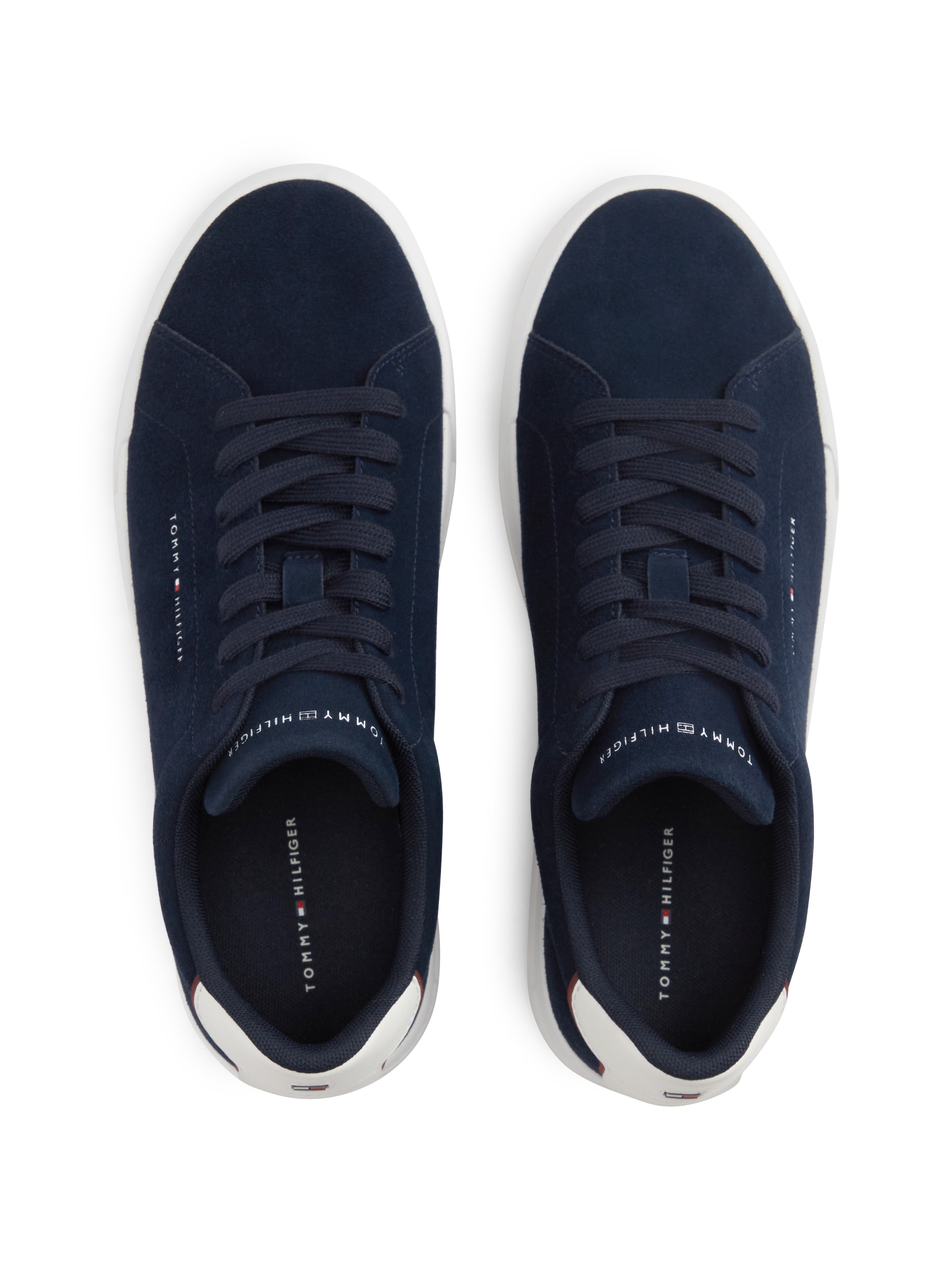 Tommy Hilfiger Sneaker »TH COURT CORE SUEDE«  Freizeitschuh, Halbschuh, Schnürschuh mit seitlichem Logoschriftzug
