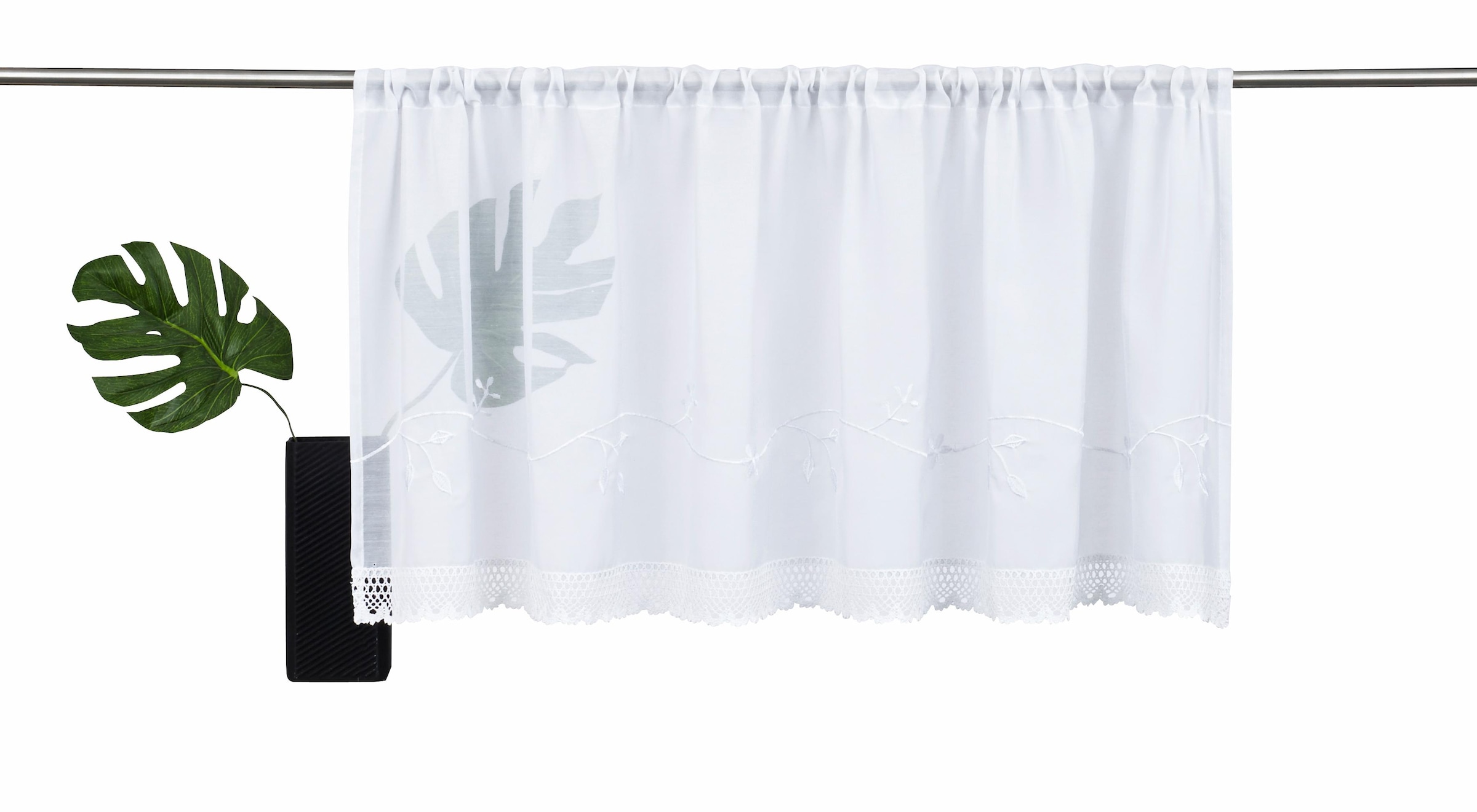 my home Scheibengardine "Idaho" Stangendurchzug 1 Stk. tlg. Fertiggardine, günstig online kaufen