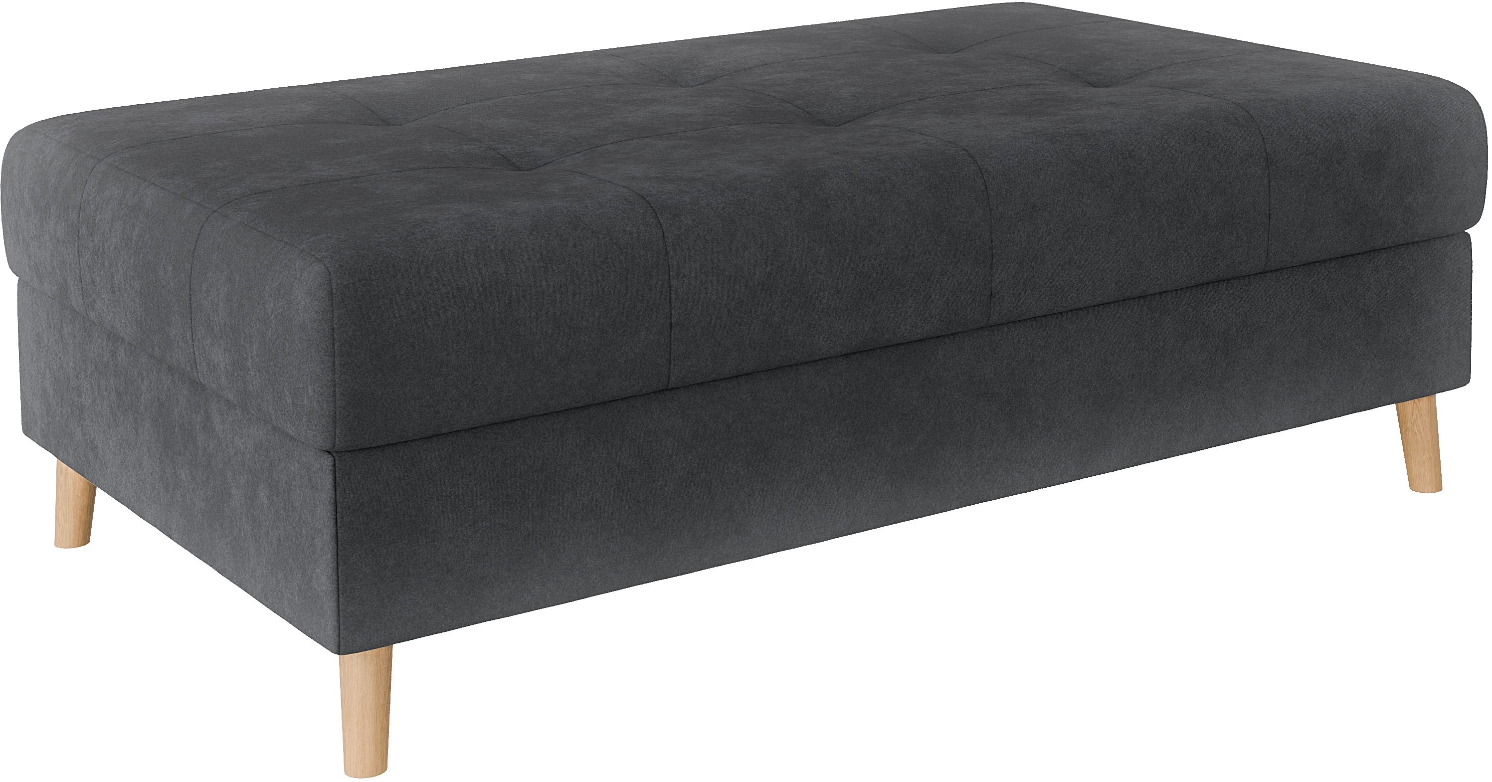Home affaire Polsterhocker "CHARRE XXL, Steppung im Sitzbereich, Maße: B/T/H: 118/73/40 cm" passend zur Serie CHARRE, auch in Cord und Bouclé