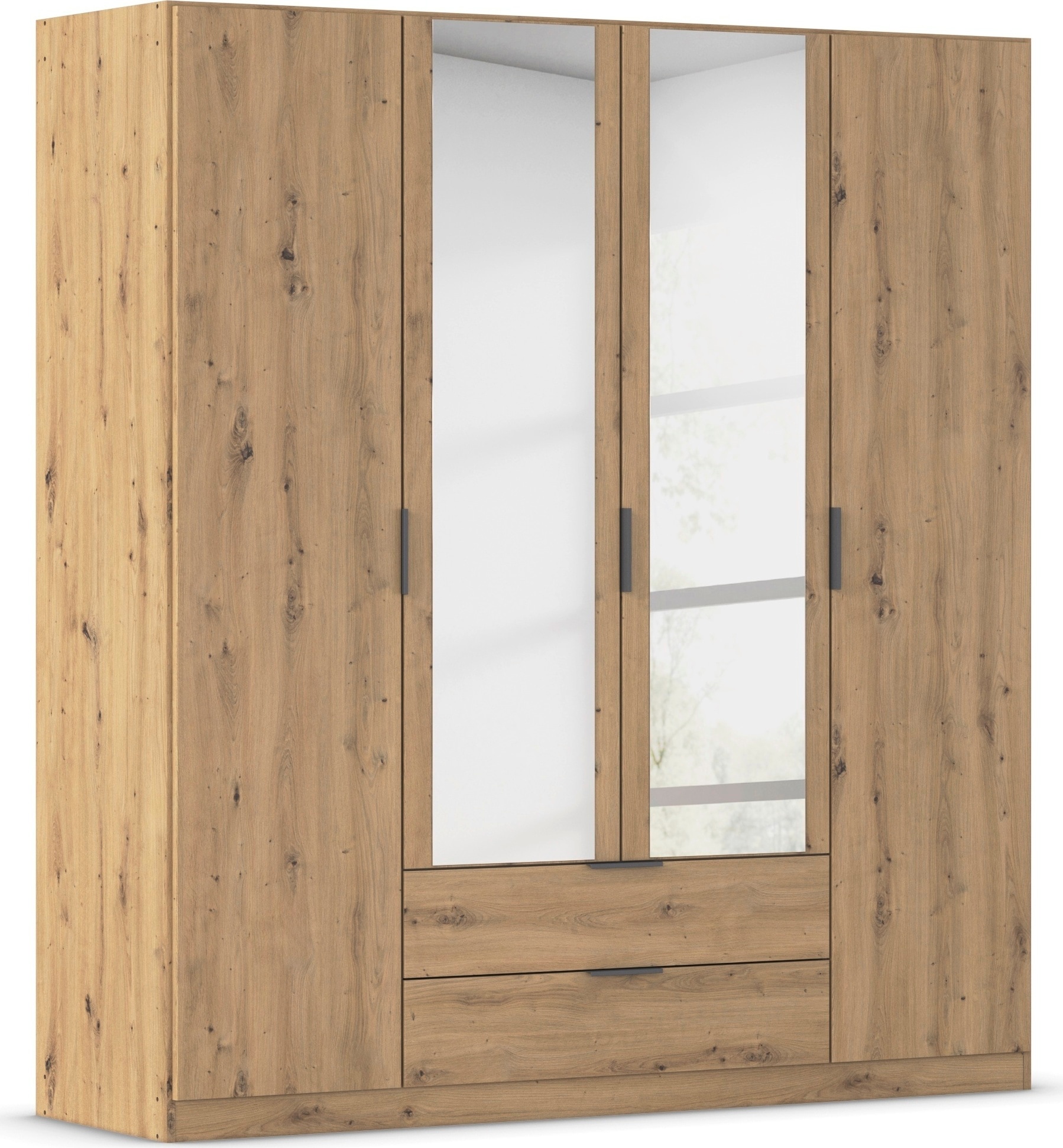 rauch Kleiderschrank "Drehtürenschrank Schrank Garderobe Ankleide Schlafzimmer LAGOA" 3 verschiedene Ausstattungen BASIC/CLASSIC/PREMIUM (inkl. SOFT-CLOSE), geräumige Schubladen, 3 Breiten, optional mit Aufsatz MADE IN GERMANY