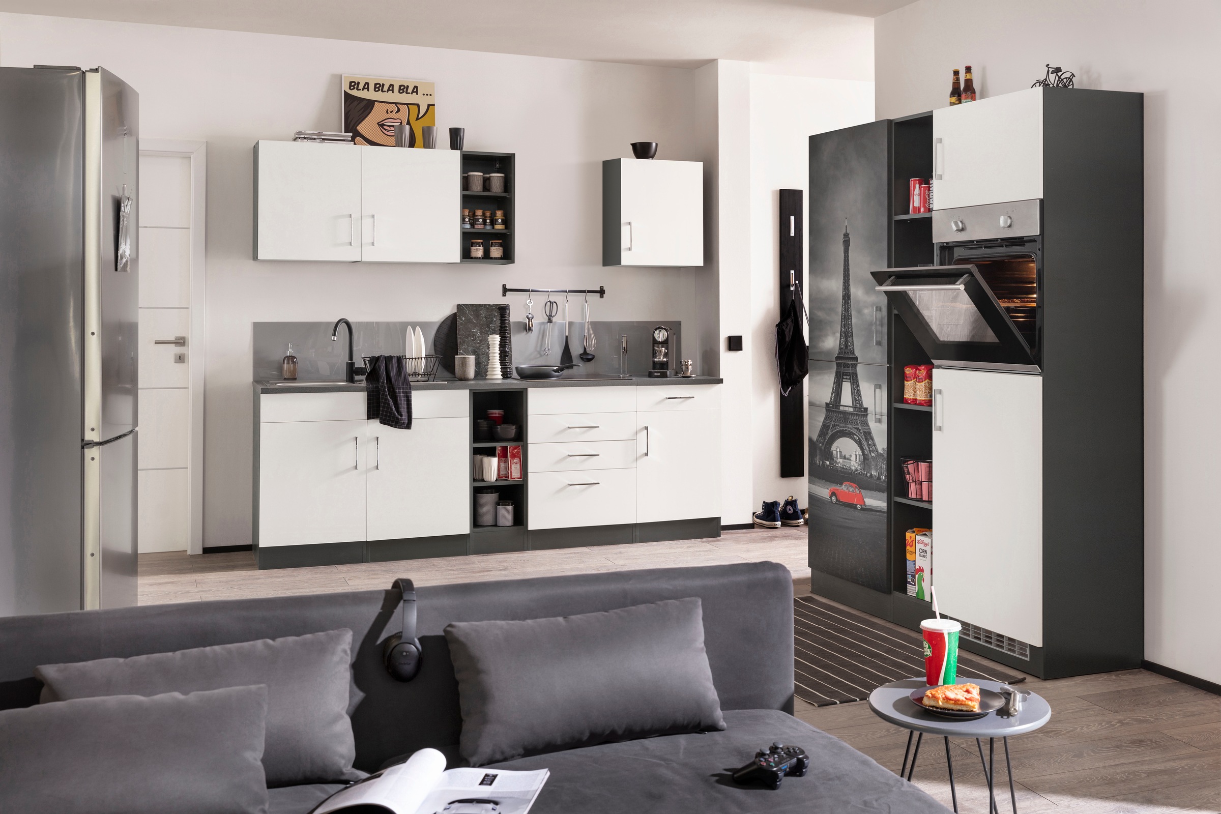 KOCHSTATION Küchenzeile "KS-Paris – Küchen mit einzigartigen Fotomotiven au günstig online kaufen