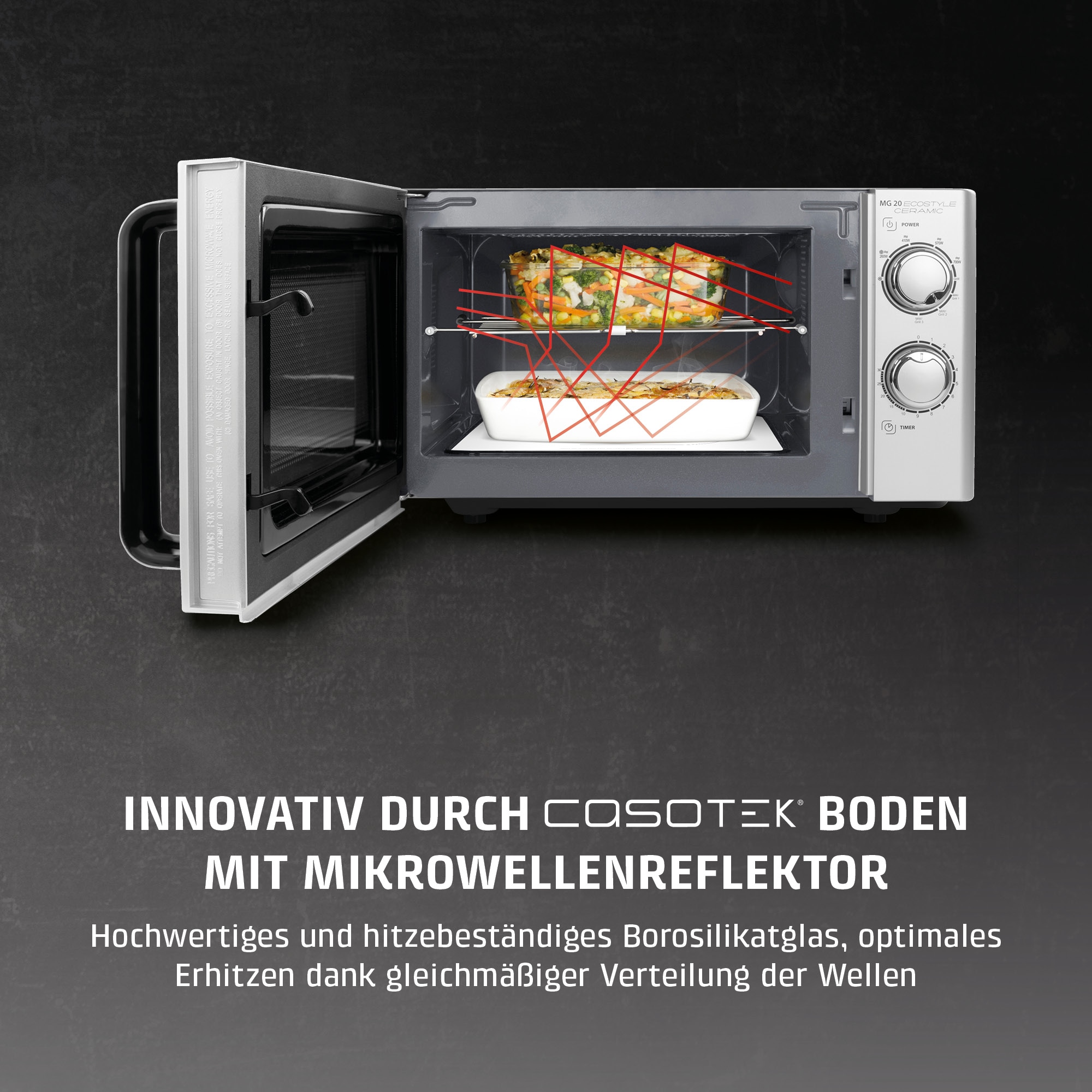 Caso Mikrowelle »3316 MG 20 Ecostyle Ceramic« Grill | Mikrowelle 1200 W