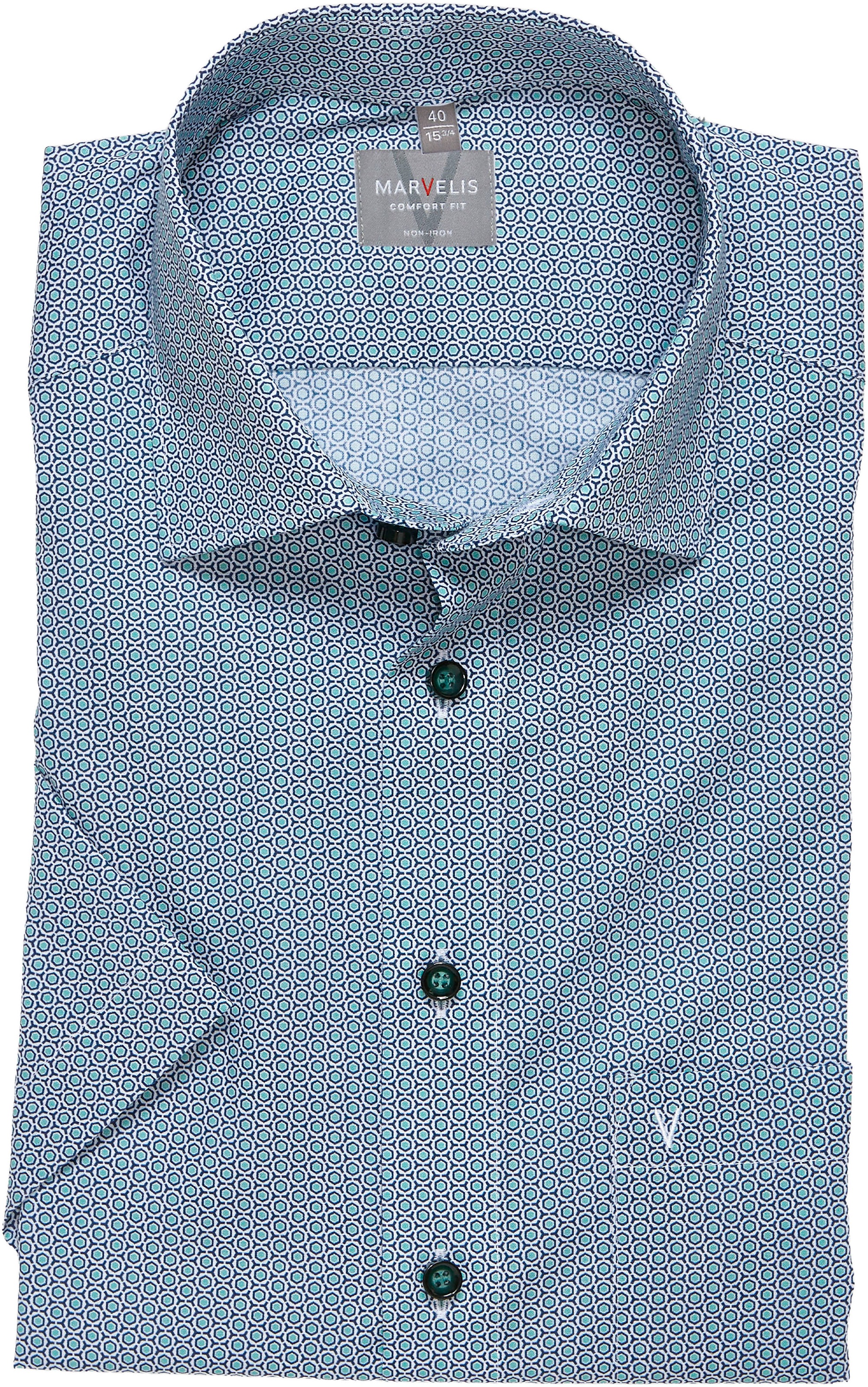 MARVELIS Kurzarmhemd Bügelfrei, comfort fit, Businesshemd, Minimal Print günstig online kaufen
