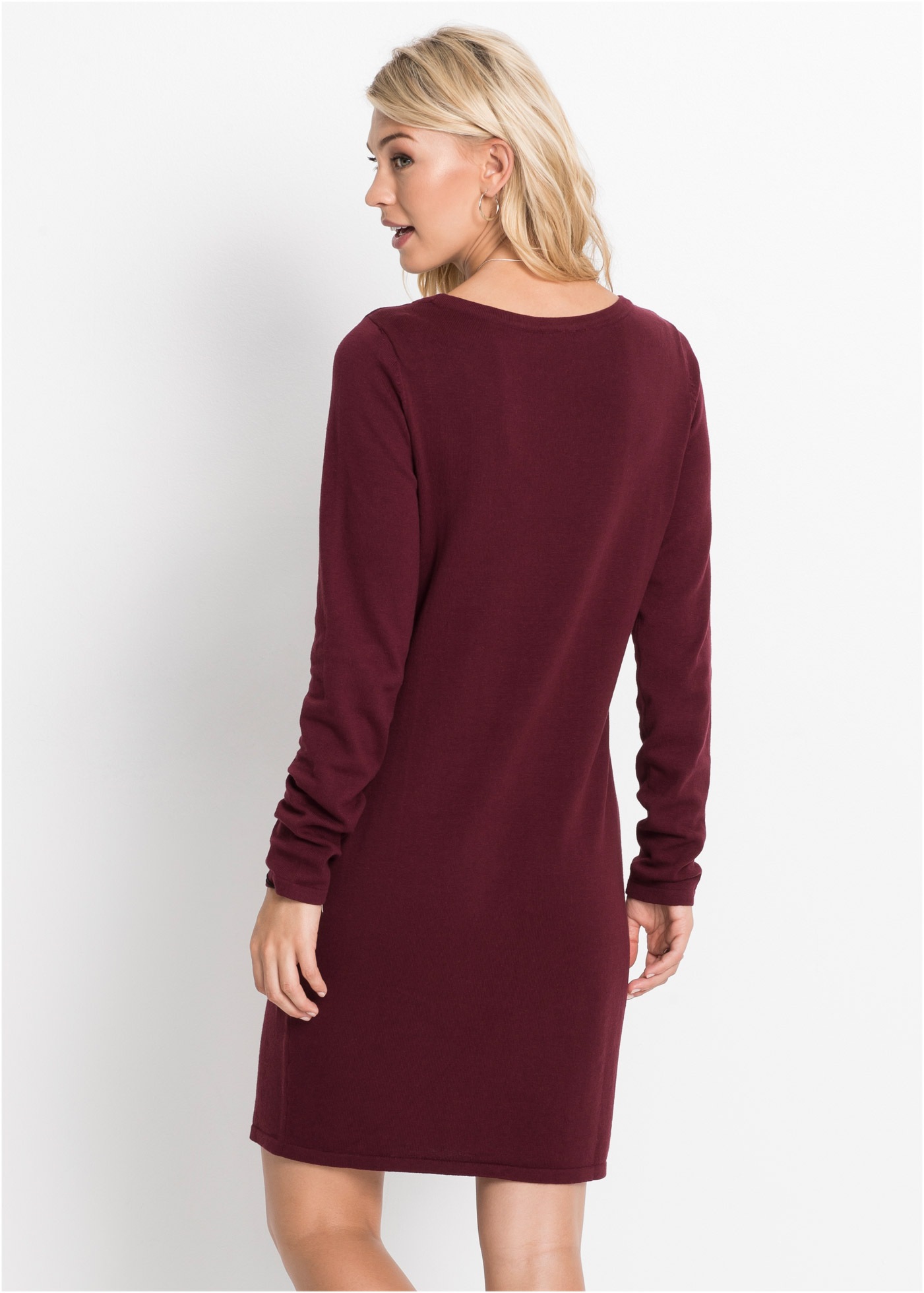 bonprix Strickkleid "Strickkleid" für den Alltag, aus Baumwolle und Polyami günstig online kaufen