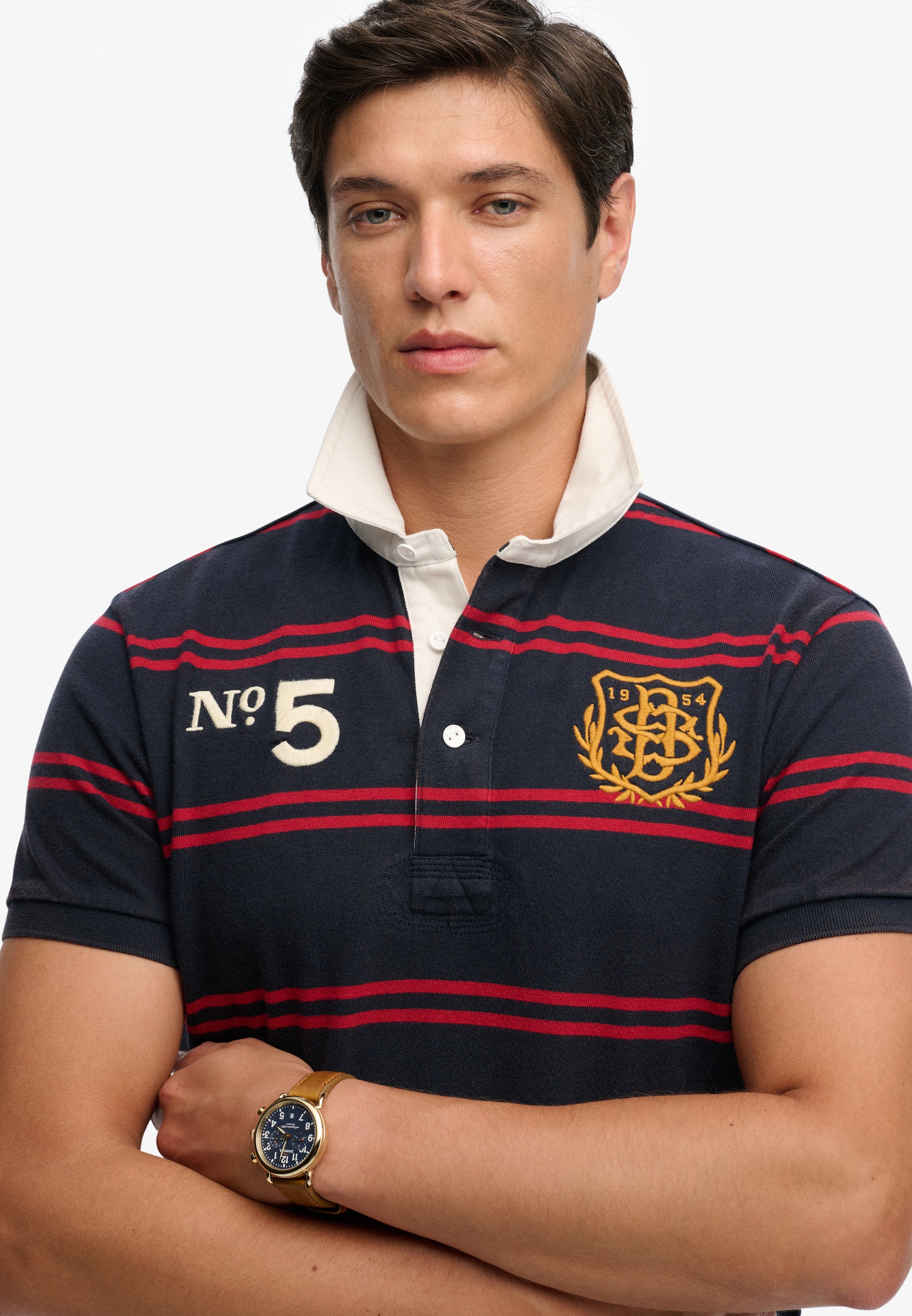 Superdry Poloshirt »DOUBLE EMBLEM JERSEY SS RUGBY« im angesagten Rugby Stil