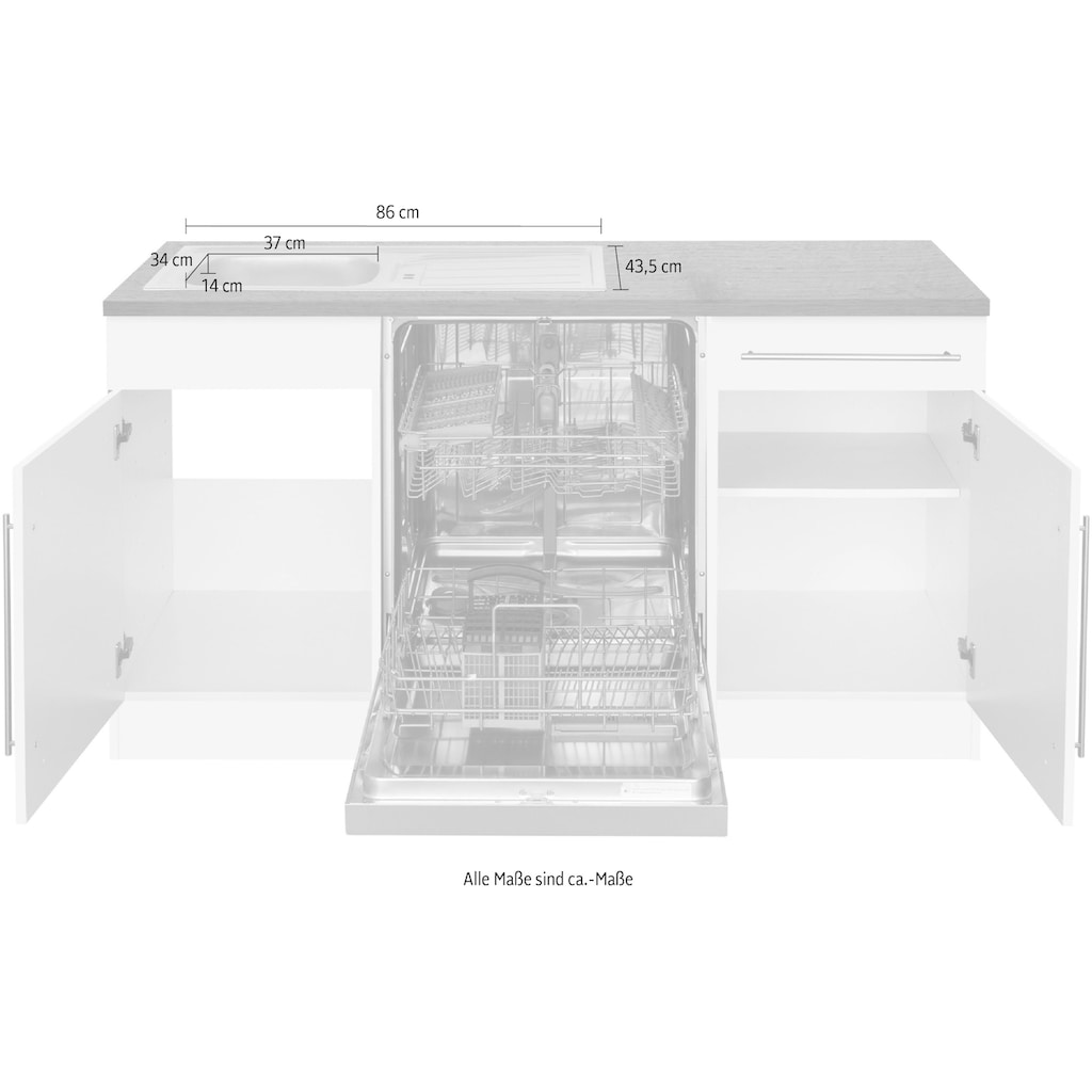 HELD MÖBEL Winkelküche »Samos«, mit E-Geräten, Stellbreite 220/220 cm