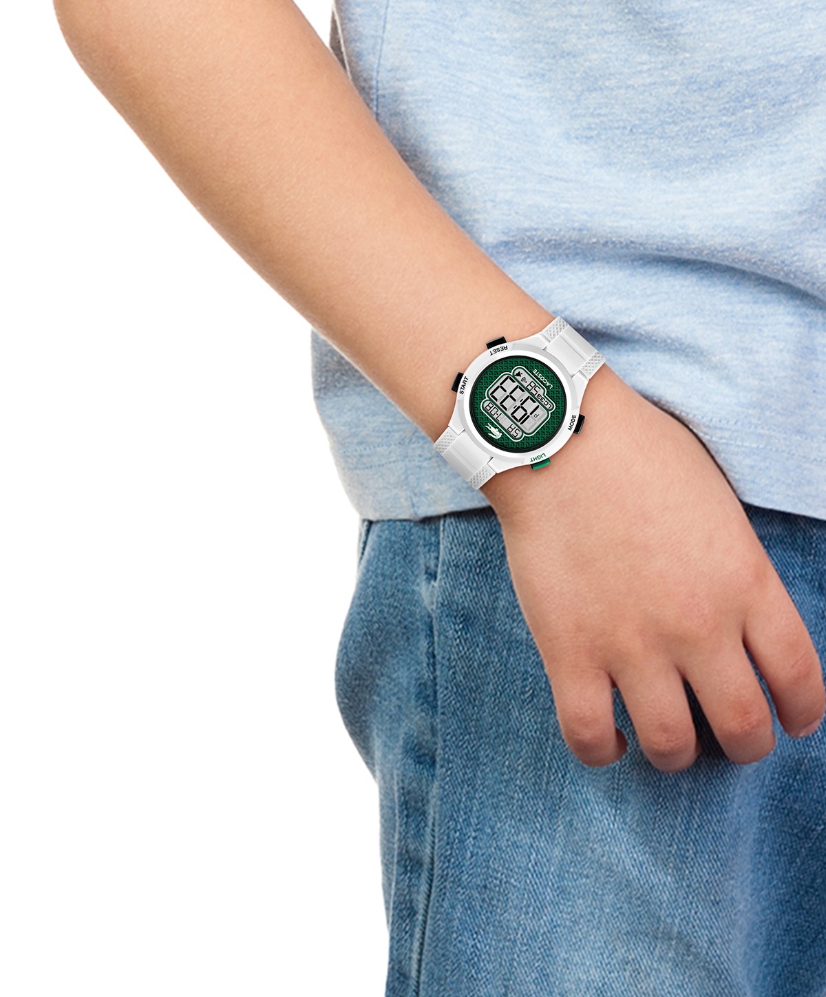 Lacoste Chronograph »LC33«, Quarzuhr, Armbanduhr, Silikonarmband, digital, Tag, Stoppfunktion