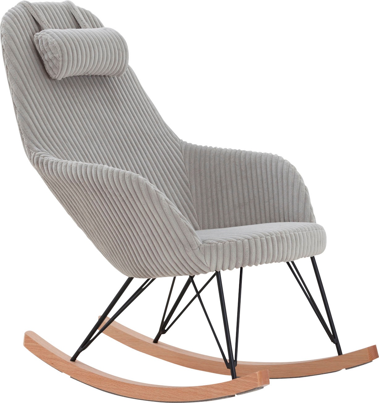 SalesFever Schaukelstuhl "Entspannung pur" () Bezug in moderner Cord-Optik günstig online kaufen
