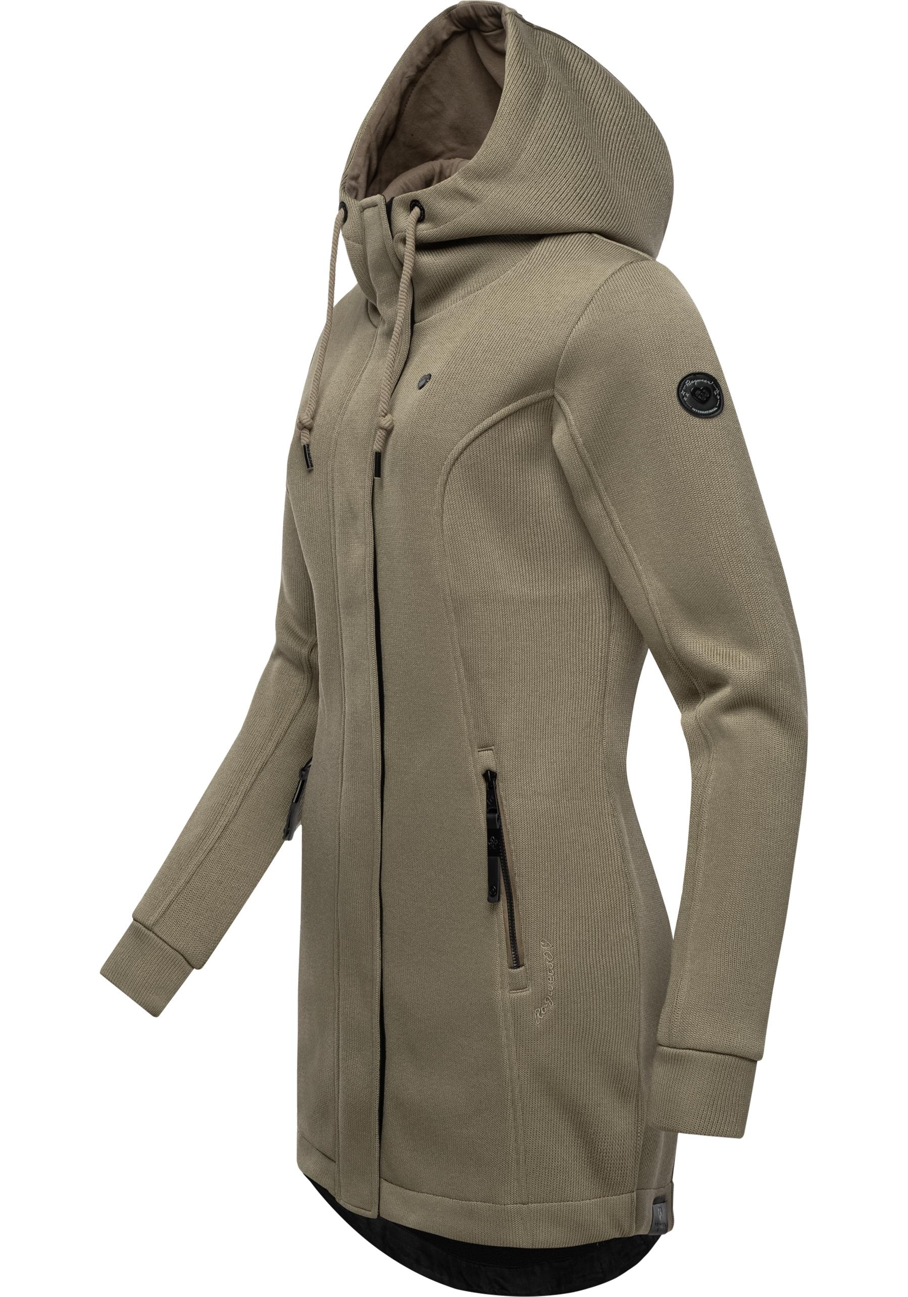 Ragwear Kapuzensweatjacke »Letti Bonded«, Sportliche Kapuzenjacke in Feinstrick-Optik