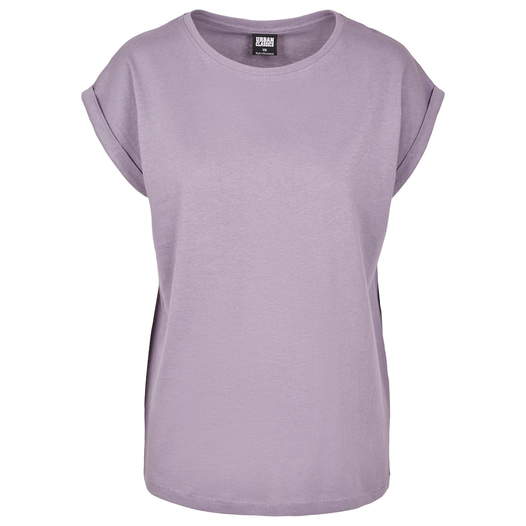 URBAN CLASSICS Kurzarmshirt »Urban Classics Damen Ladies Extended Shoulder Tee«, (1 tlg.)