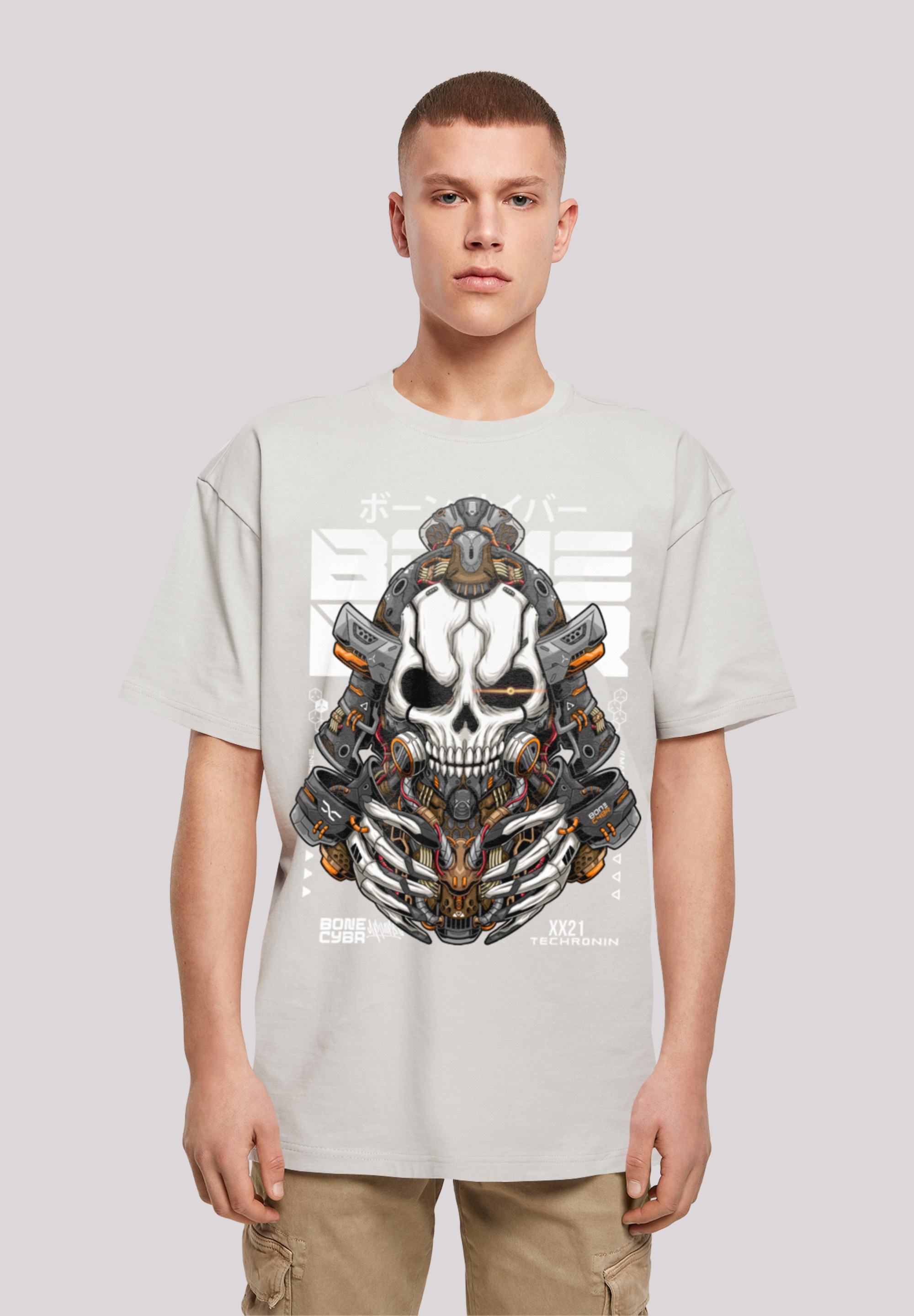 F4NT4STIC T-Shirt "Bone Cyber Techronin CYBERPUNK STYLES", Print