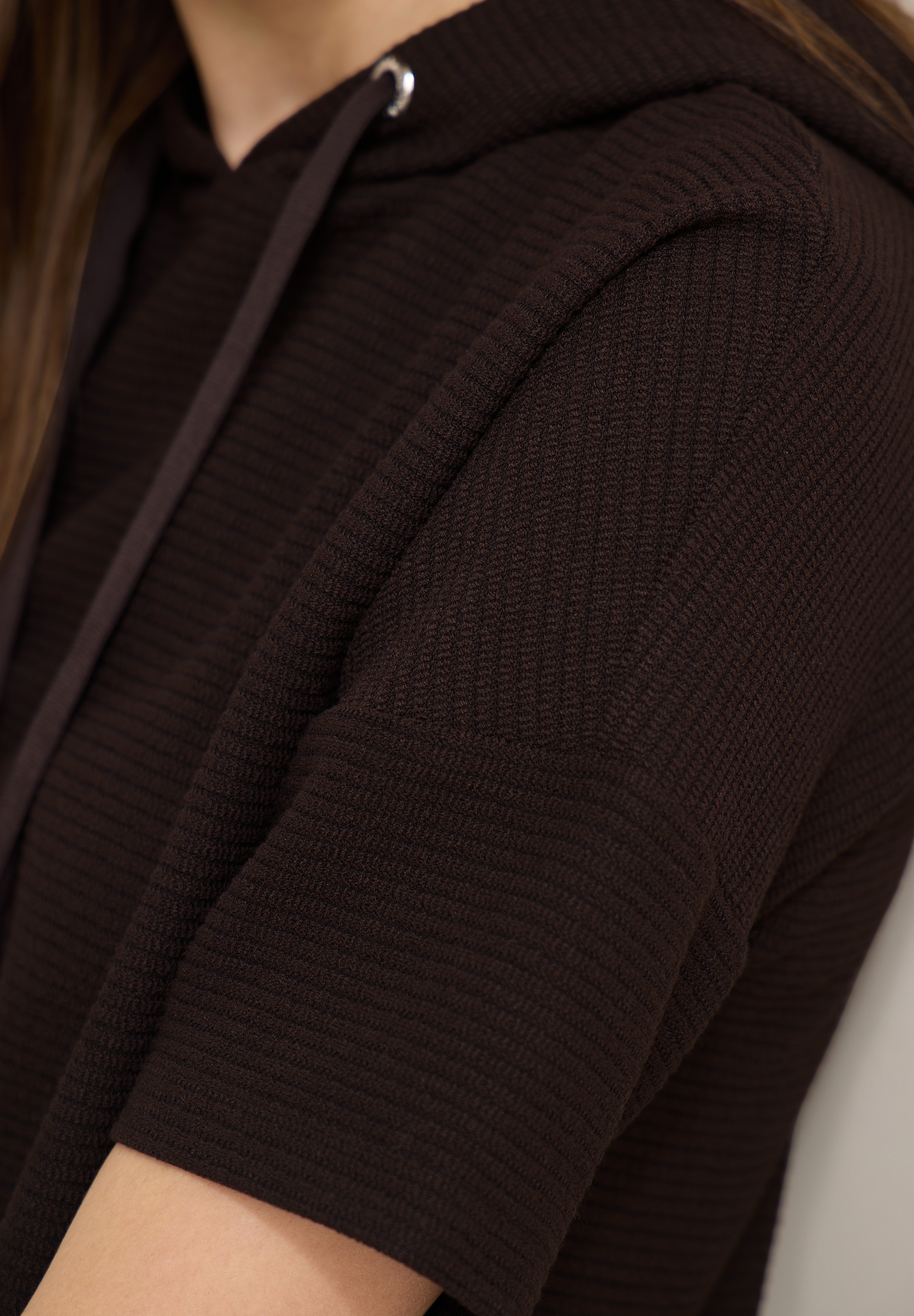 Cecil Sweater, Halbarm mit Kapuze und Tunnelzug günstig online kaufen