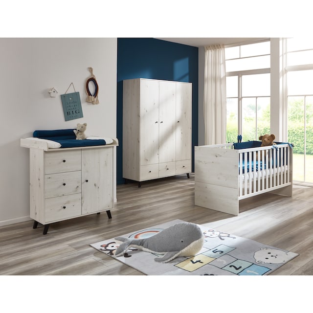 arthur berndt Babyzimmer-Komplettset »Babyzimmer Set »Lavea« 3-teilig«, (Set,  Babymöbel-Set »Lavea«: Kleiderschrank, Kinderbett und Wickelkommode) kaufen  | BAUR