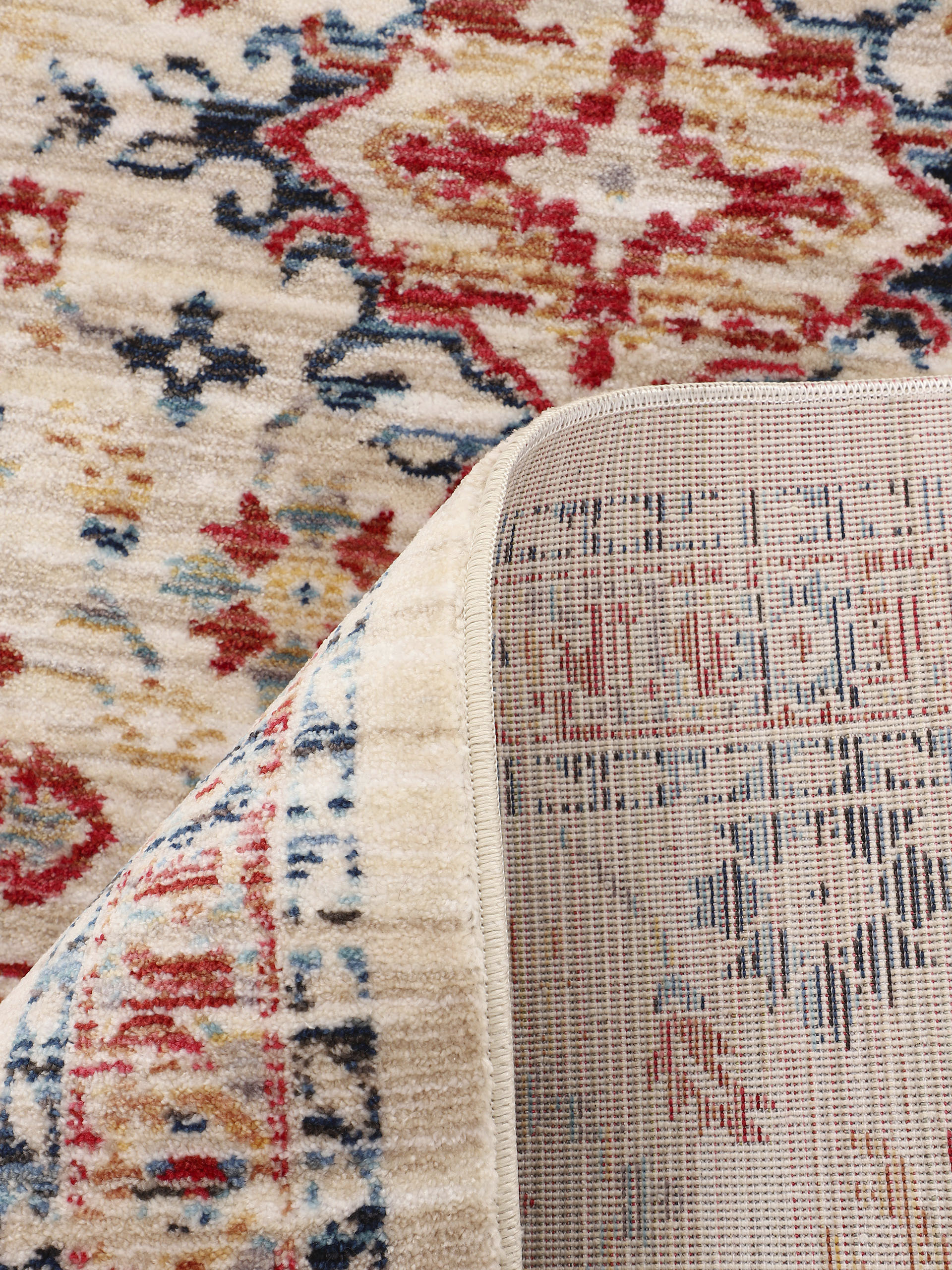 Thumbnail - carpetfine Teppich "Phoenix" rechteckig 6 mm Höhe Vintage Orient Look, mit Fransen, Wohnzimmer