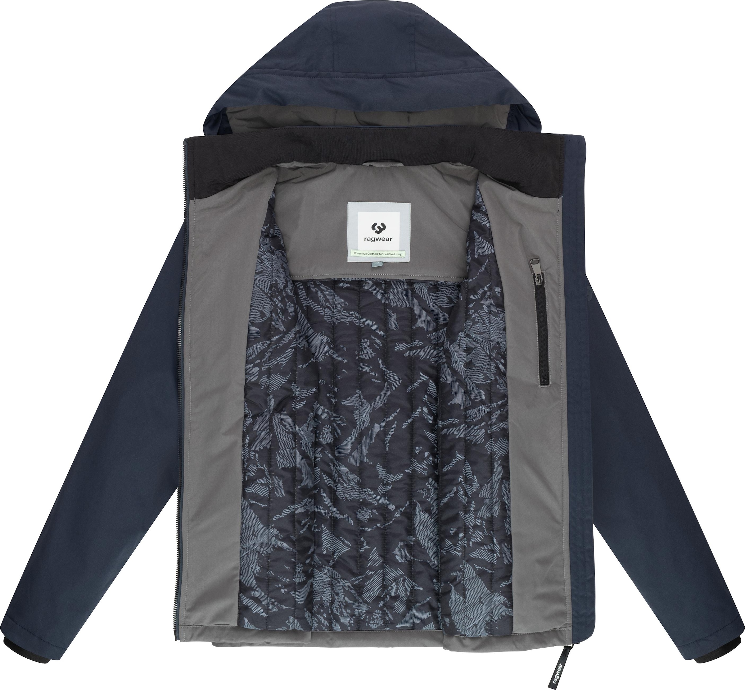 Ragwear Funktionsjacke »Roaan«, mit Kapuze, Wasserdichte Übergangsjacke mit Kapuze