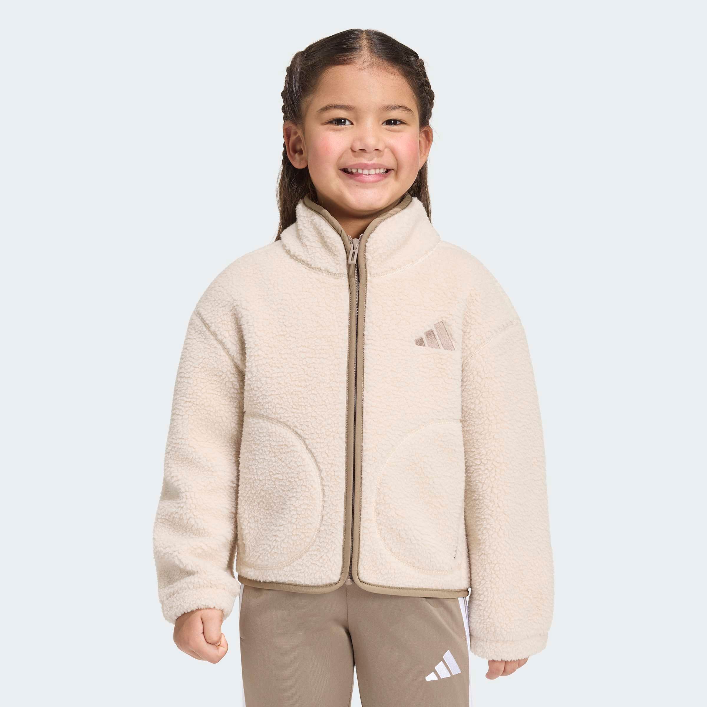 adidas Sportswear Outdoorjacke »ALPAKA SHERPA« für Kinder, mit Reißverschluss, aus Polyester, neutraler Schnitt