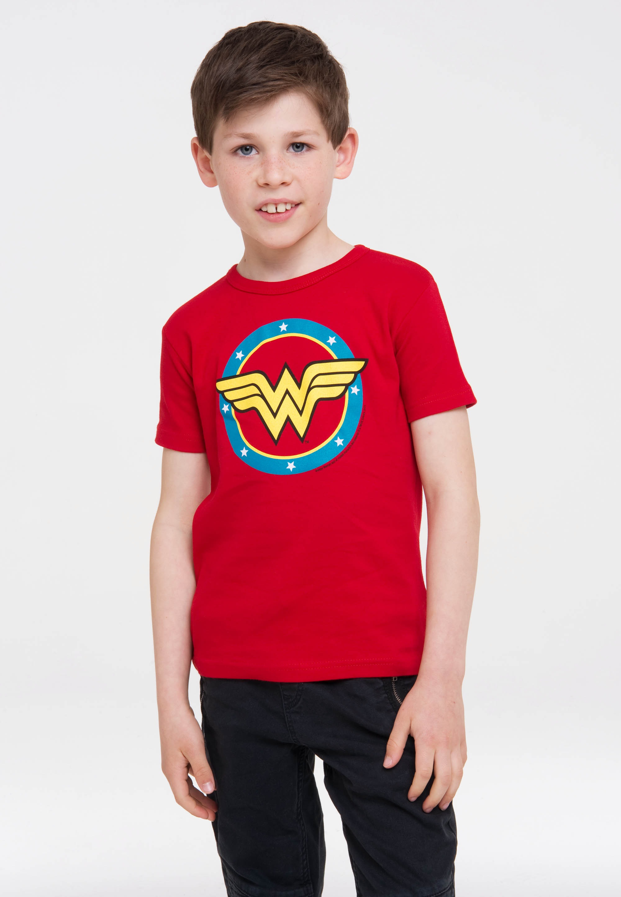 LOGOSHIRT T-Shirt »DC - Wonder Woman Logo Circle«, mit Wonder Woman-Logo