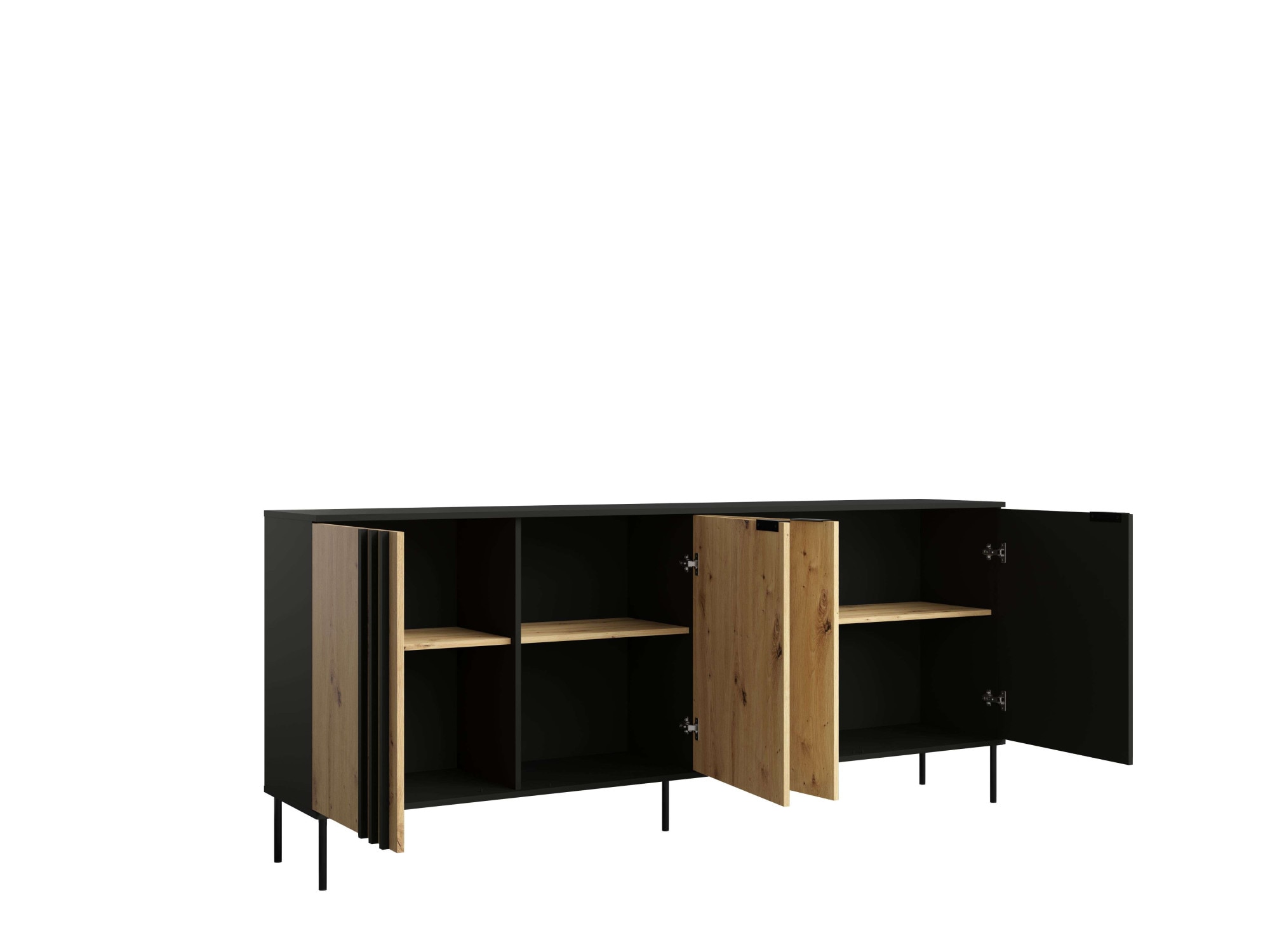 OTTO home Kommode »AELLOR Sideboard mit 4 Türen, viel Stauraum« Schubkastenkommode mit 6 Fächer, modernes Design