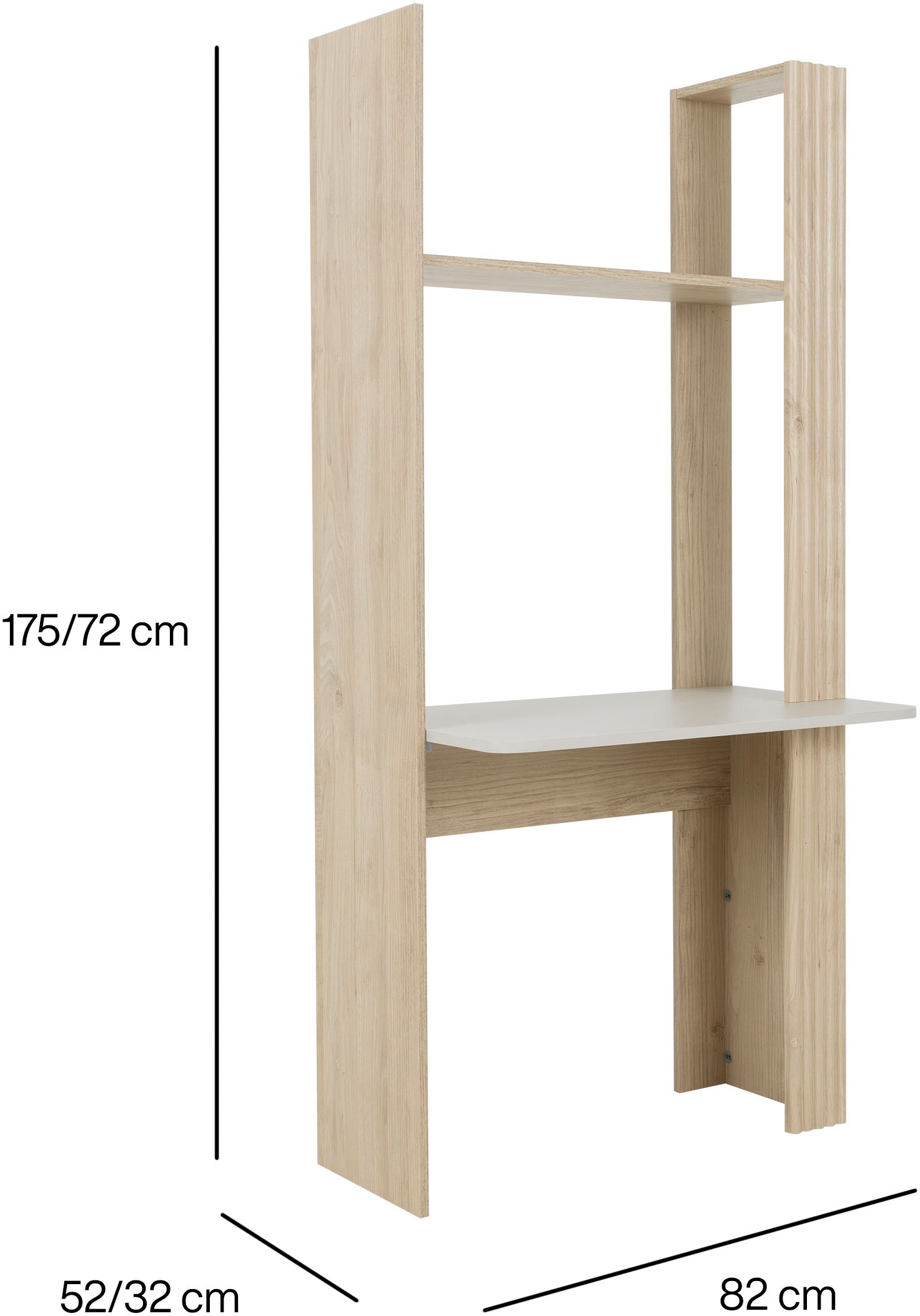 Gami Schrank-Set »STRAW«, (3 St.), Aufbewahrungslösung mit Schreibtisch.