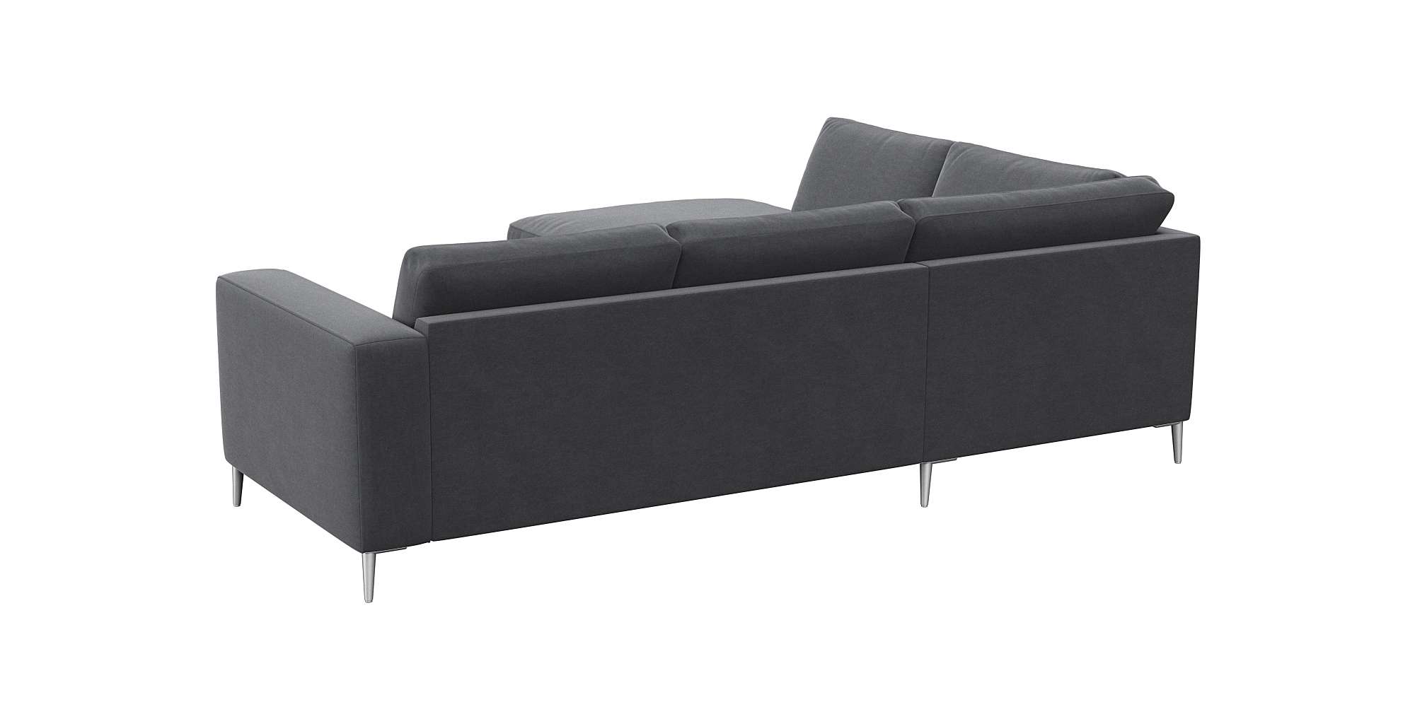 Thumbnail - FLEXLUX Ecksofa "Fiore, L-Form", breite Armlehnen, Füße alufarben, B/T 241/225 cm, Kaltschaum im Sitz