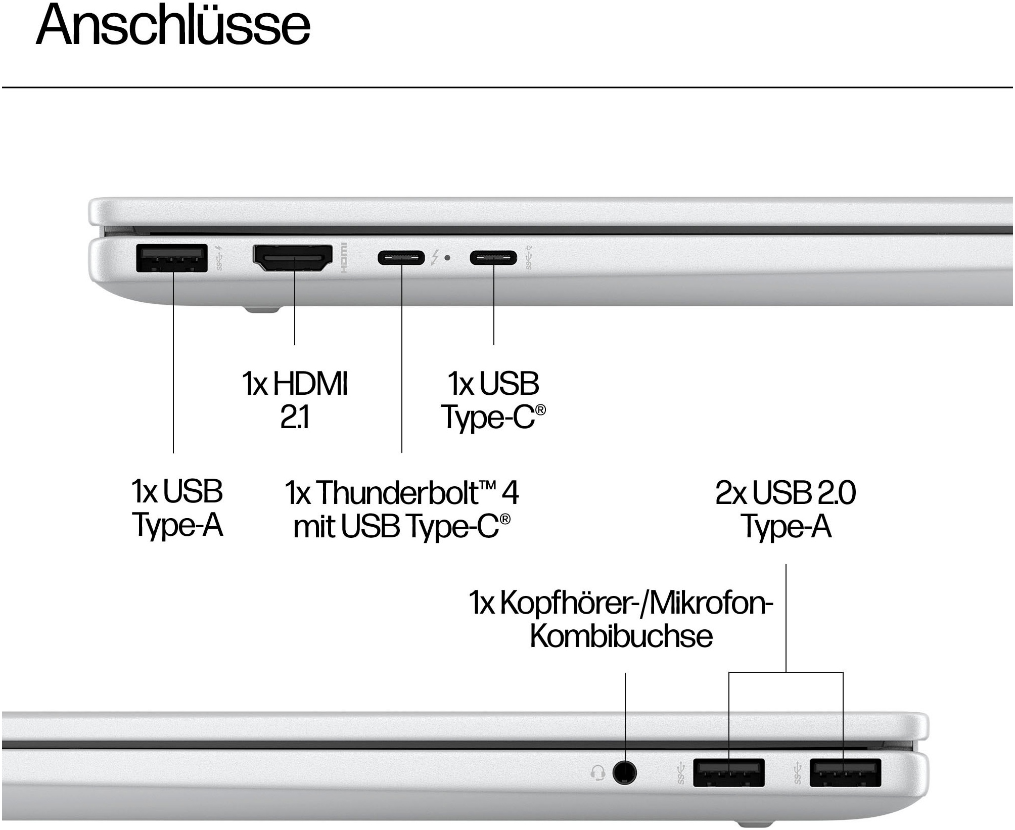 HP Notebook »17-da007«, 43,9 cm, / 17,3 Zoll, Intel, Core Ultra 7, ARC, 512 GB SSD, 17-da0074ng