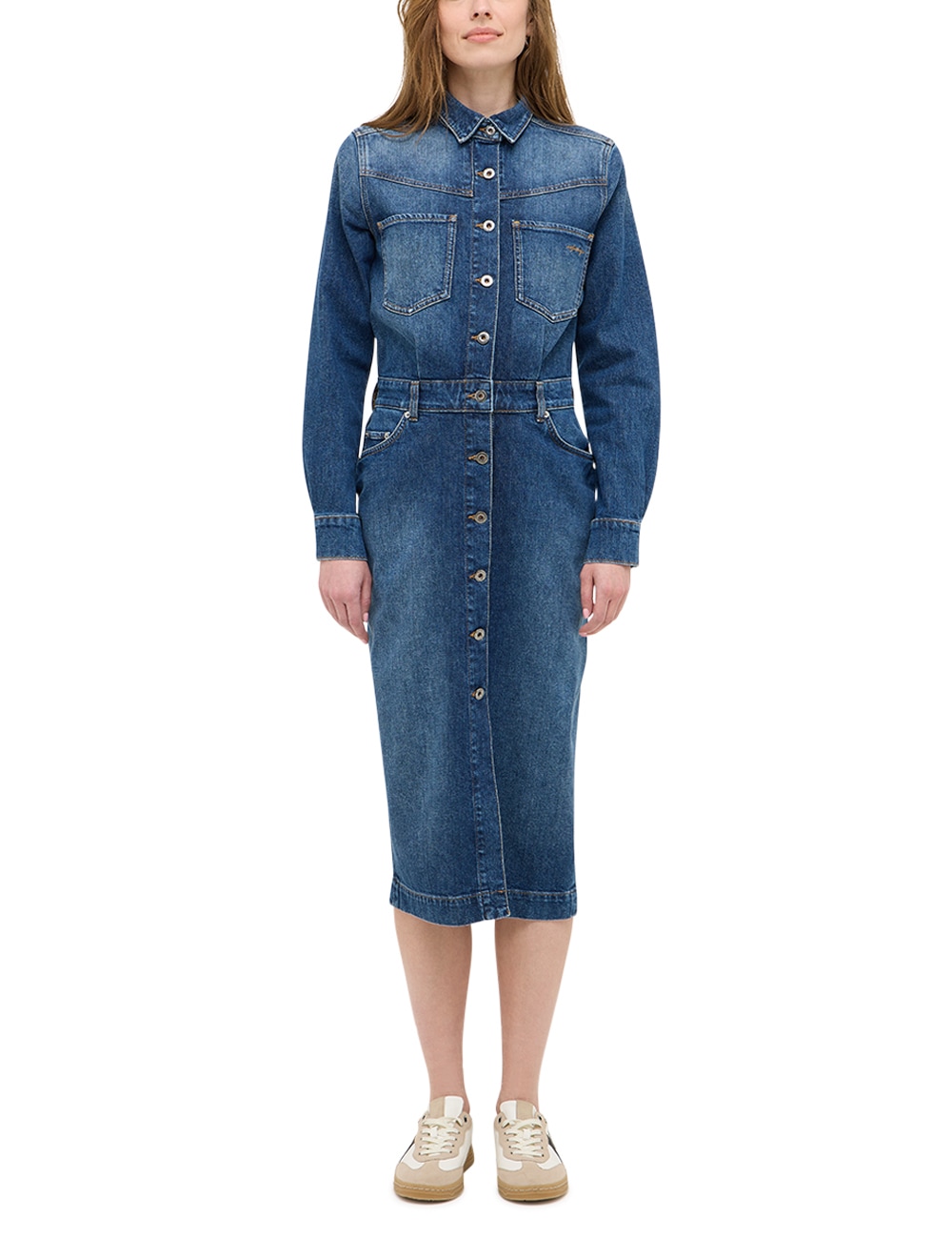 MUSTANG Midikleid "Damen Style Emma Denim Dress" günstig online kaufen