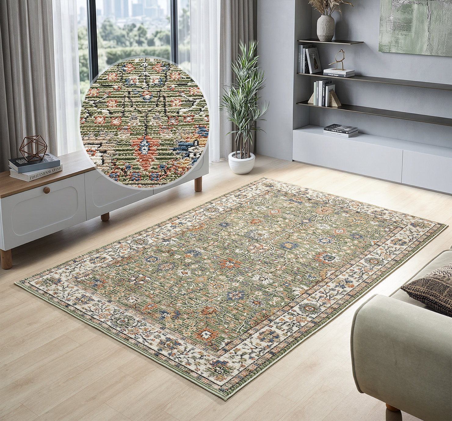 OTTO home "Aylaa, Blumen-Motiv" rechteckig 9 mm Höhe orientalisch, Blumen, Rahmen, Wohnzimmer, Schlafzimmer, Esszimmer