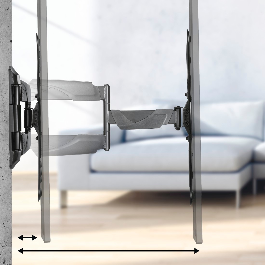 Hama TV-Wandhalterung »Wandhalterung (schwenkbar, neigbar, ausziehbar, 32"- 65", VESA400x400)«, bis 165 cm Zoll