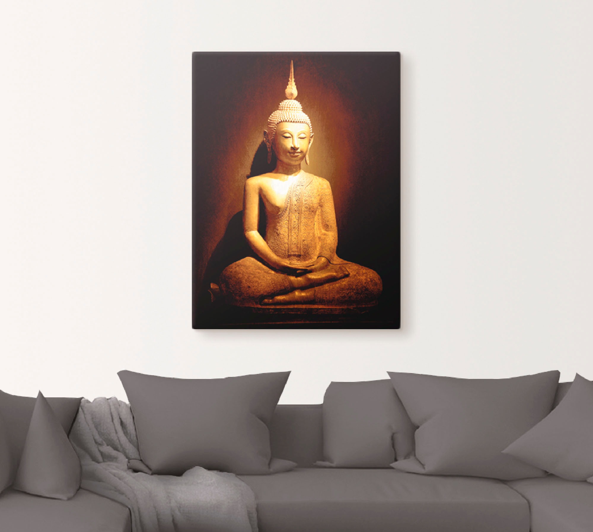 Thumbnail - Artland Leinwandbild "Erleuchtet" Religion 1 Stk. tlg. auf Holzrahmen gespannt