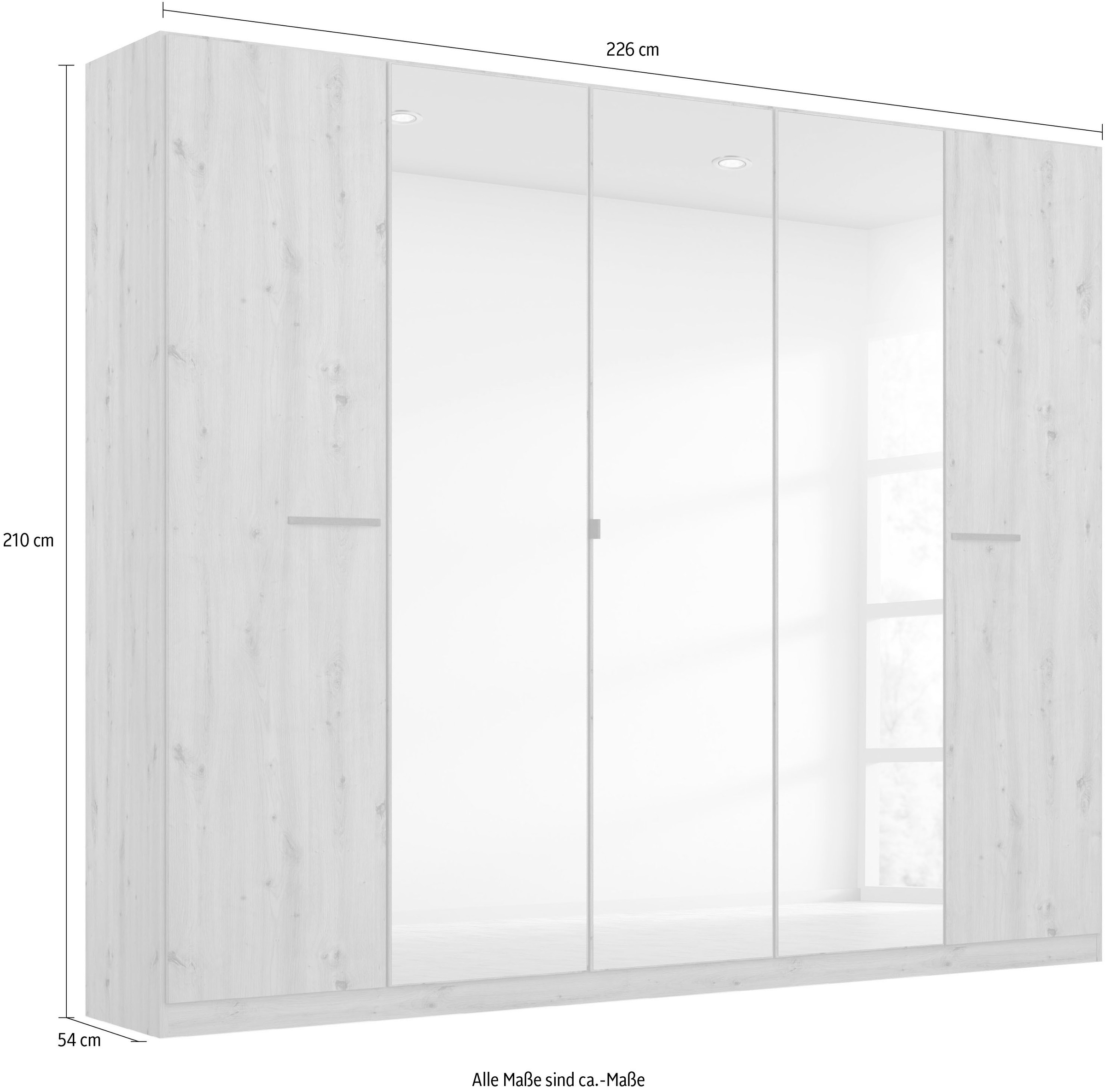 rauch Drehtürenschrank »Kleiderschrank Schrank Garderobe TOPSELLER OTELI inkl. Inneneinteilung«, mit 3 Innenschubladen extra Böden optional mit Spiegel MADE IN GERMANY