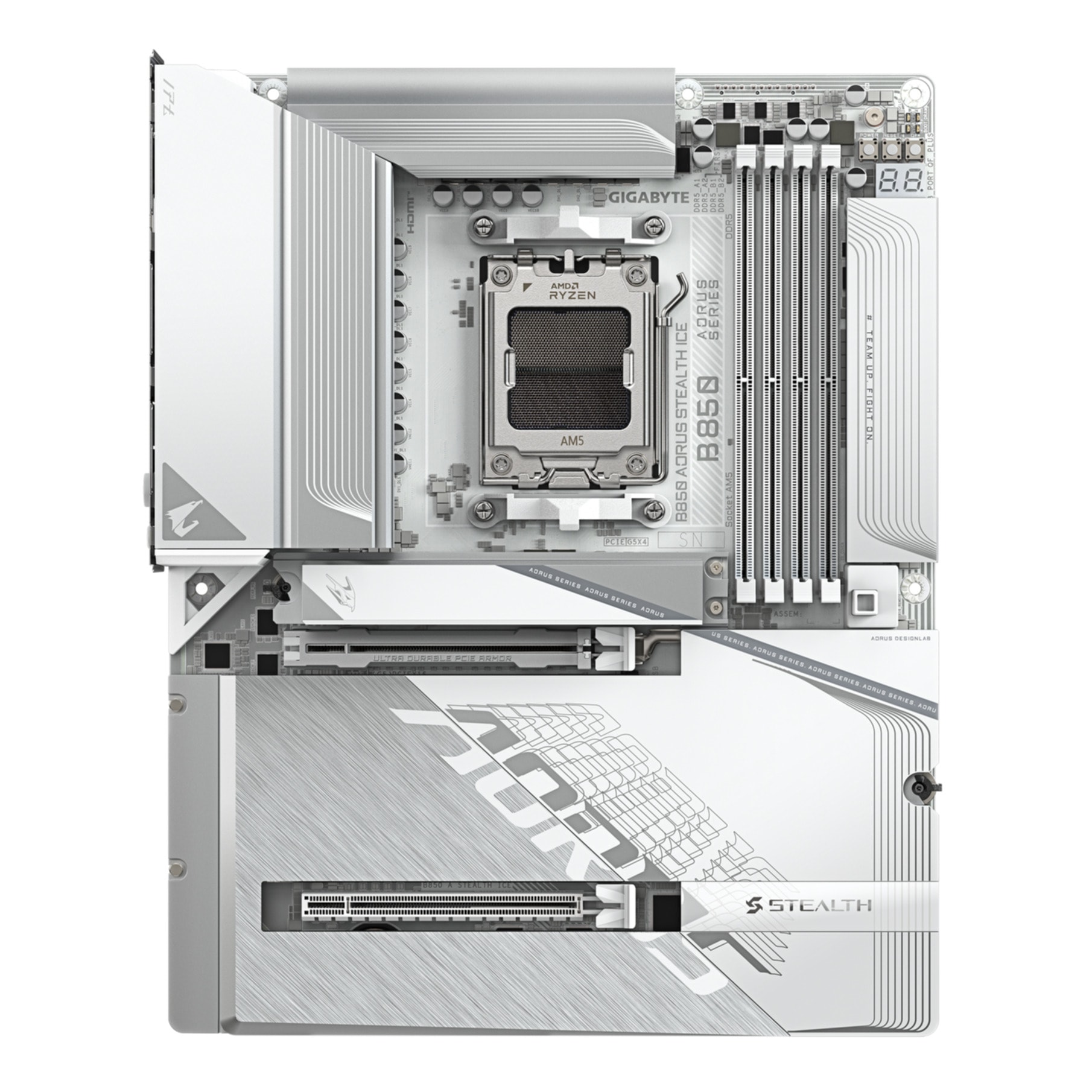Gigabyte Mainboard »B850 AORUS STEALTH ICE Mainboard – Unterstützt AMD Ryzen 9000 Serie CP«