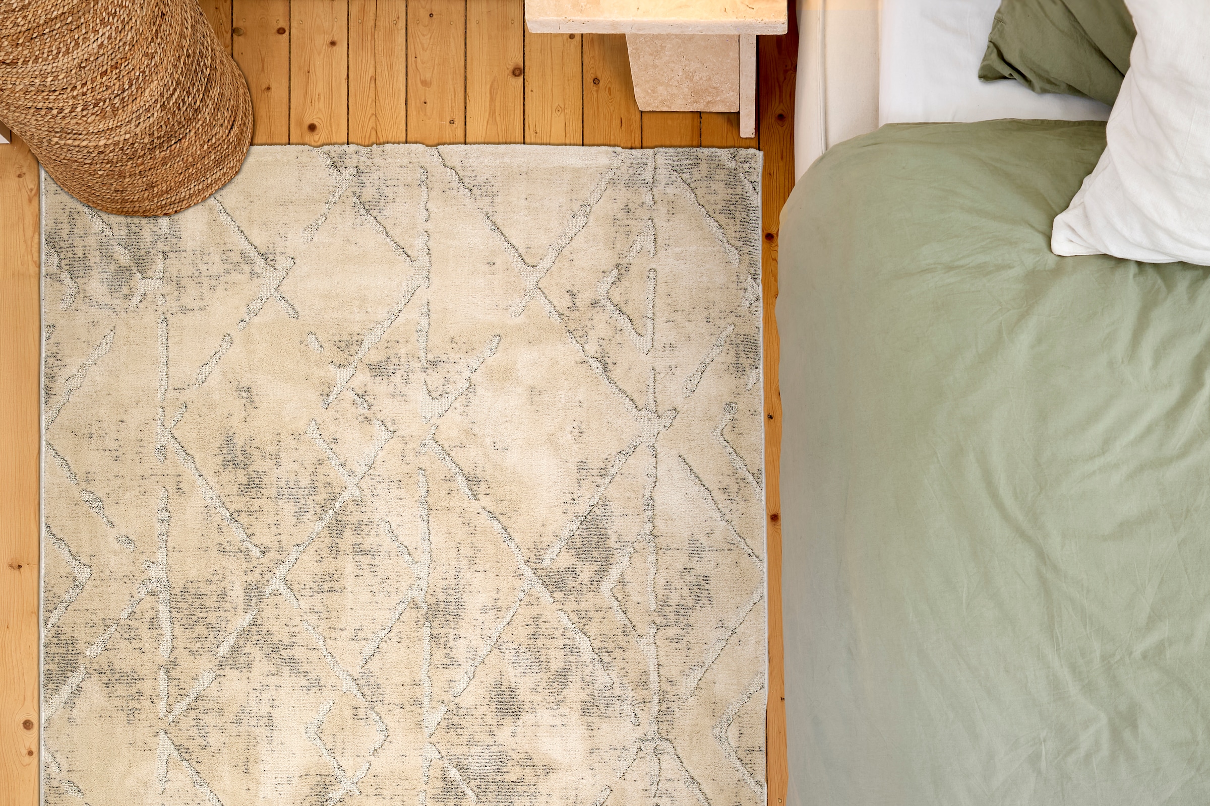 ASTRA Teppich »Lou 254«, rechteckig, 10 mm Höhe, Hoch Tief Struktur, Kurzflor, Wohnzimmer, Schlafzimmer