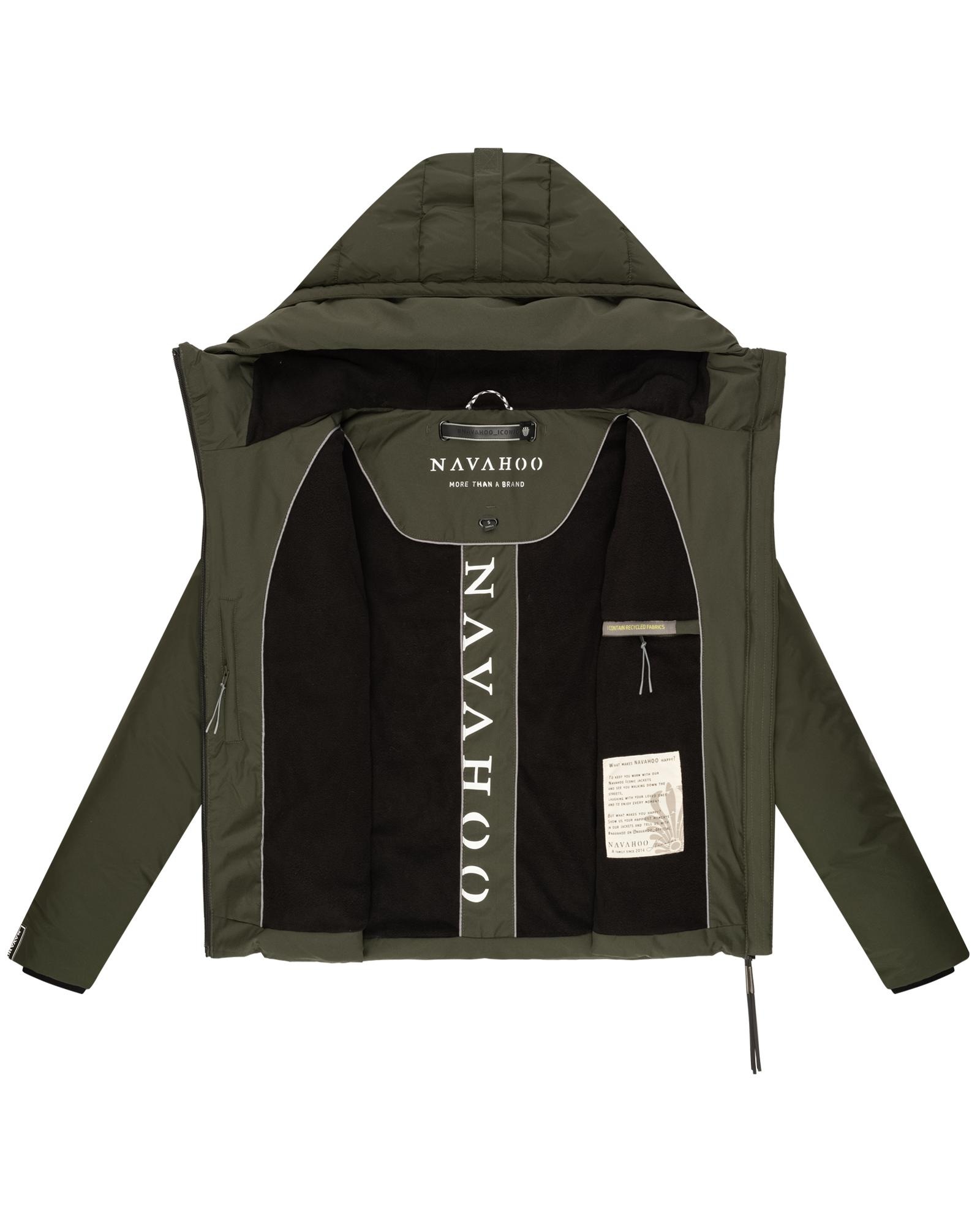 Navahoo Steppjacke »Liebesküken XIV«, mit Kapuze, modische Damen Winterjacke mit Fleece-Innenfutter