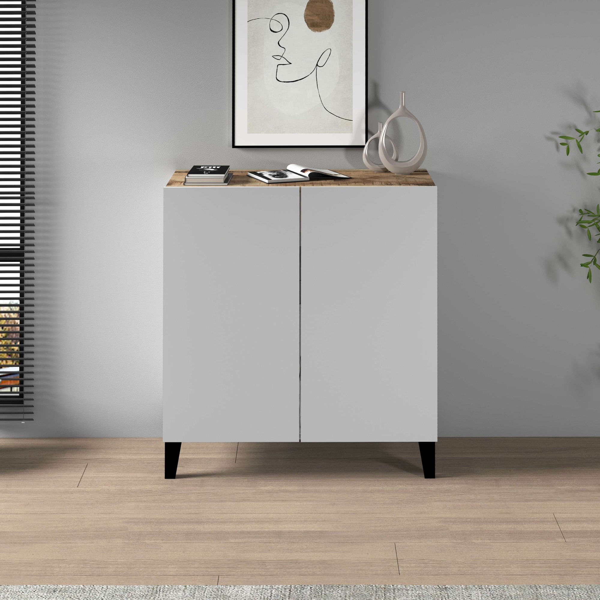INOSIGN Aktenschrank »Sunrise Aktenschrank, Mehrzweckschrank, Büroschrank«, mit 2 Türen & 2 Fӓchern, Breite 79,2 cm, Made in Italy