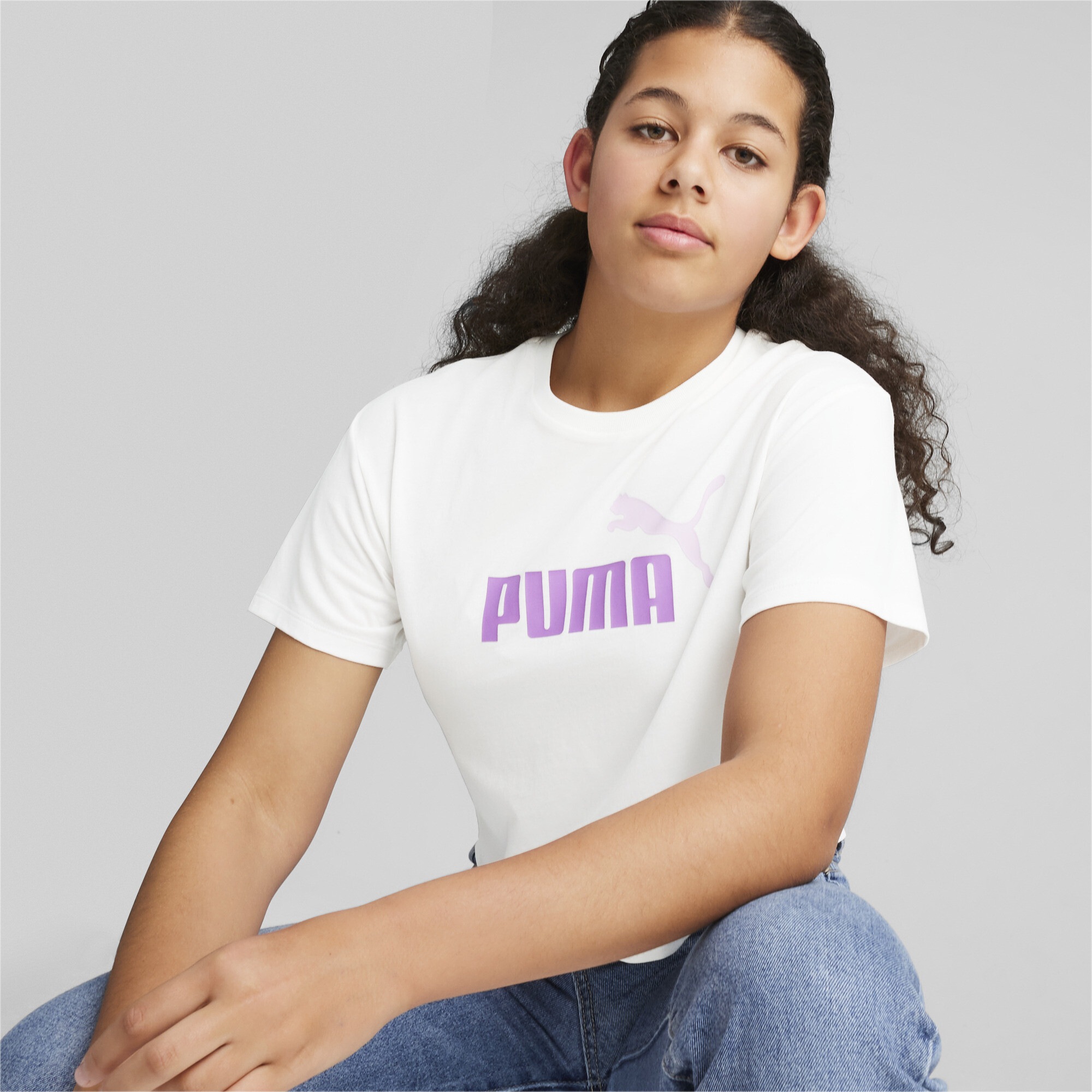 PUMA T-Shirt »Mädchen Cropped T-Shirt mit Logo Mädchen« online kaufen | BAUR