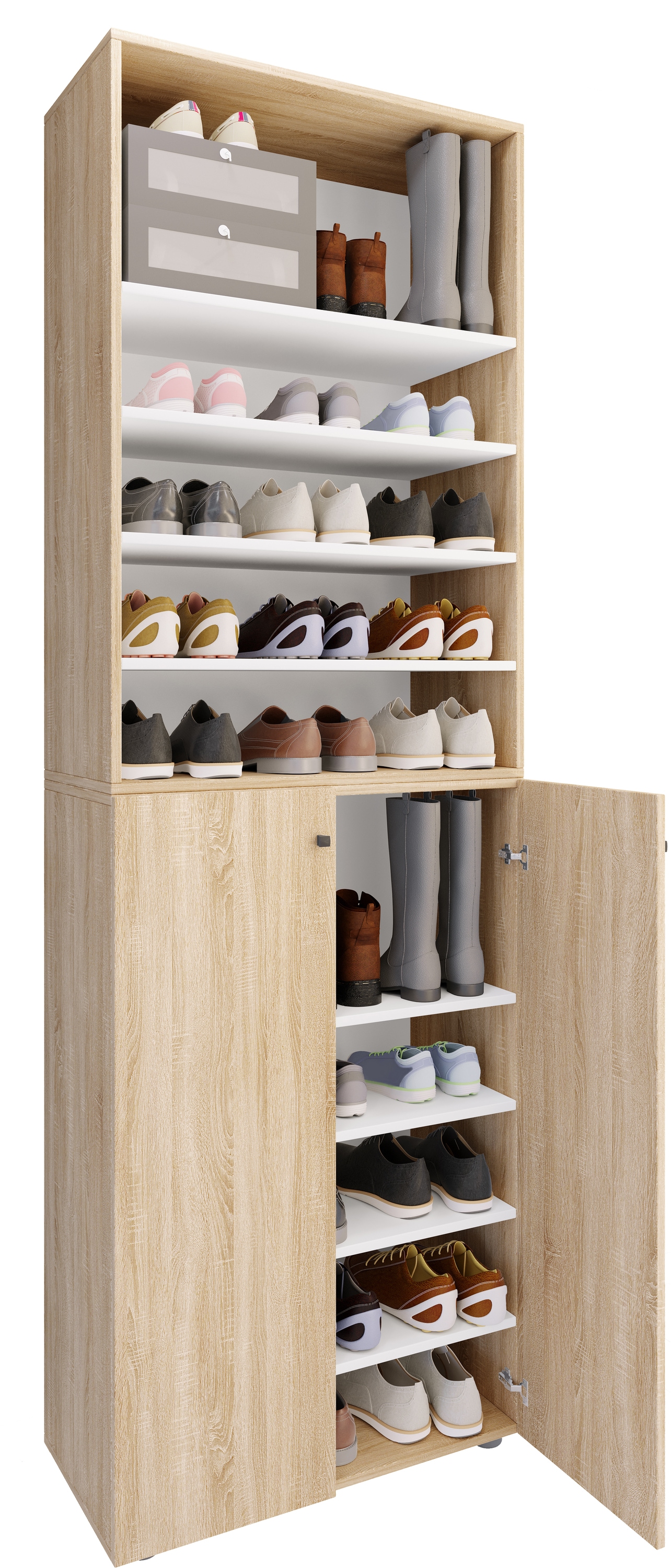 VCM Schuhschrank "XL Holz Großer Schuhschrank Schuhkommode Lona 10" 1 Stk. tlg.
