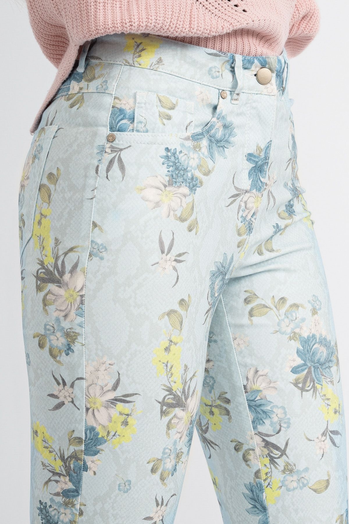 Recover Pants Stoffhose »Druckhose«, figurbetonte Form