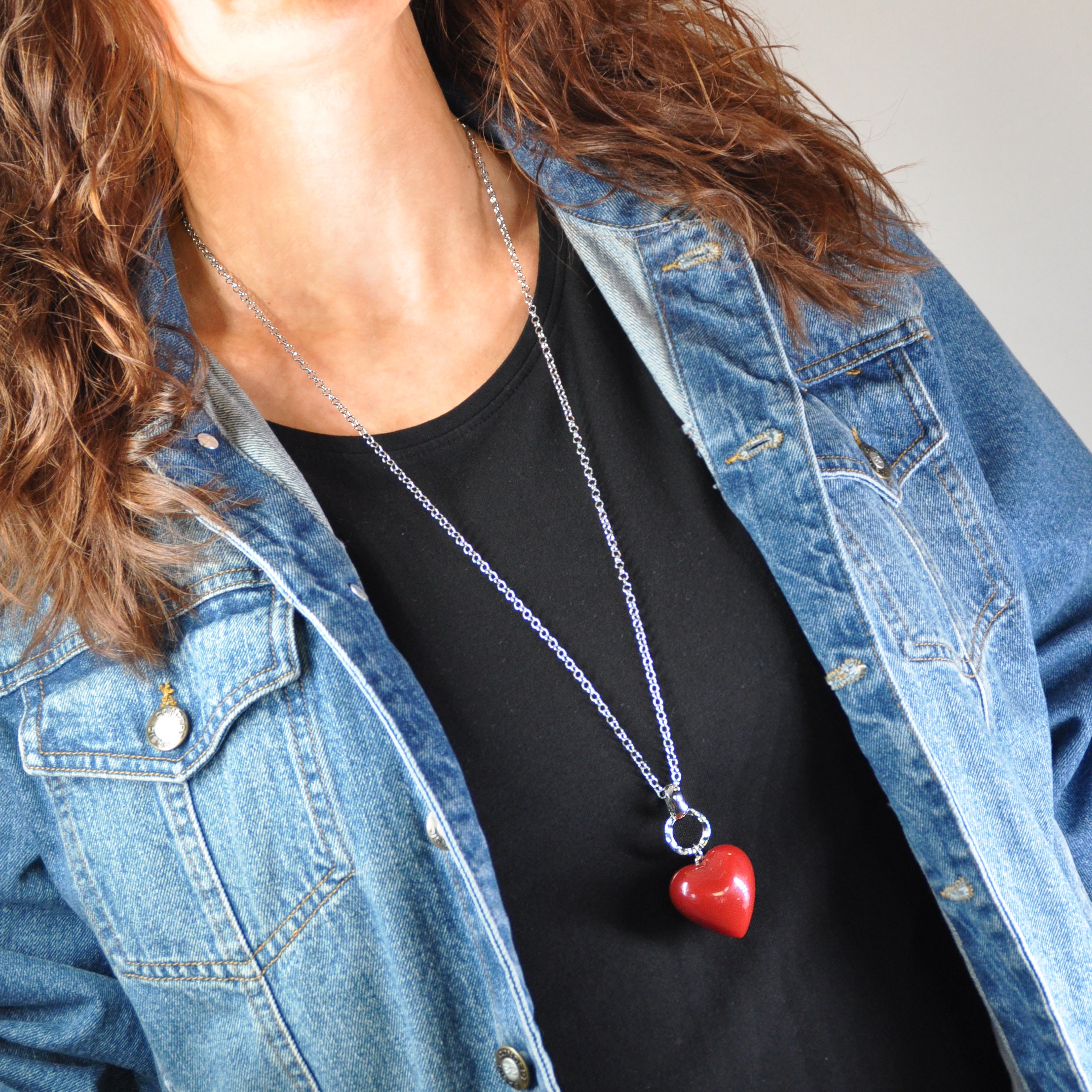 Firetti Herzkette »Schmuck Geschenk Big Red Heart«