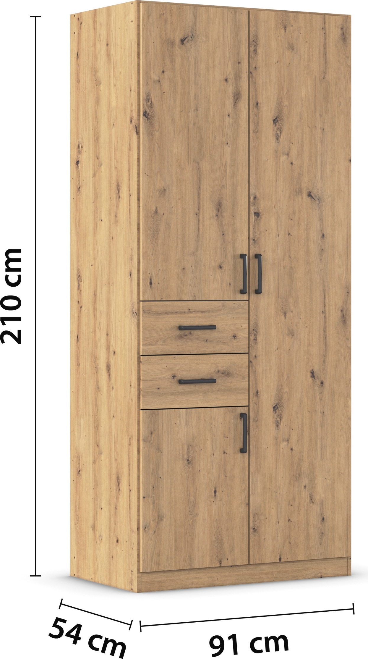 rauch Schlafzimmer-Set »Komplettzimmer Komplettschlafzimmer Schlafzimmer-Set (3-St.) MAIKA«, (Set, 3 tlg.), Schrank 3 Breiten, 2 Höhen, Bett 100 cm, Nachttisch MADE IN GERMANY