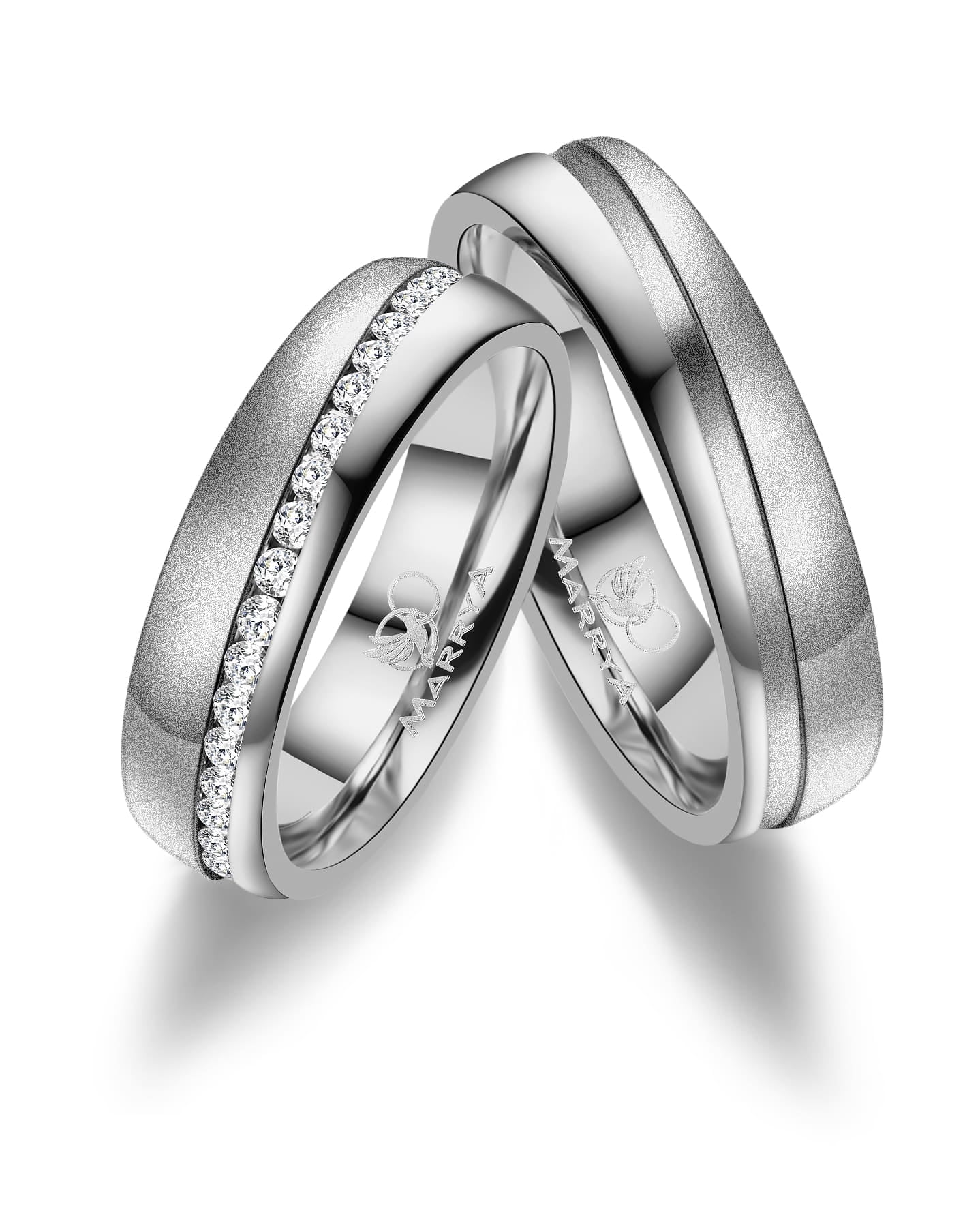 Marrya Partnerring »Edelstahl Ringe Trauringe Eheringe Partnerringe«
